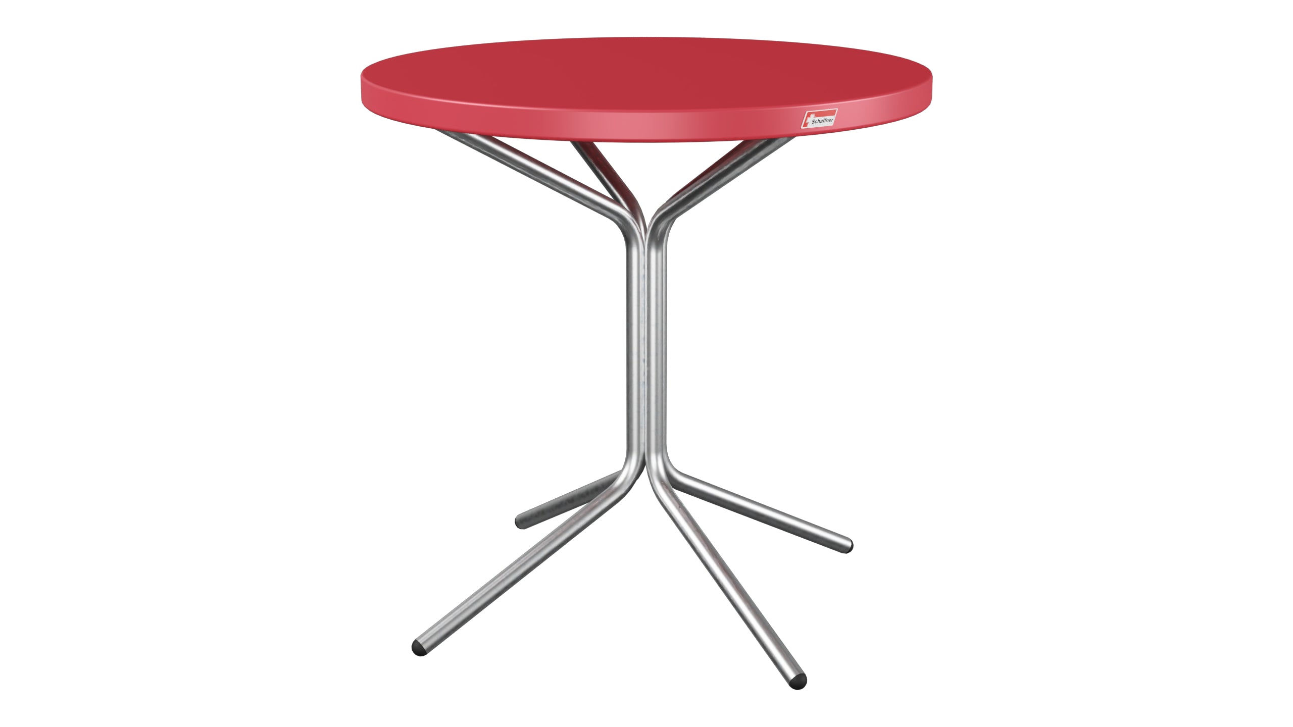 PIX Metall-Beistelltisch Outdoor ø54 / 54 in Ahornrot präsentiert im Onlineshop von KAQTU Design AG. Beistelltisch Outdoor ist von Schaffner