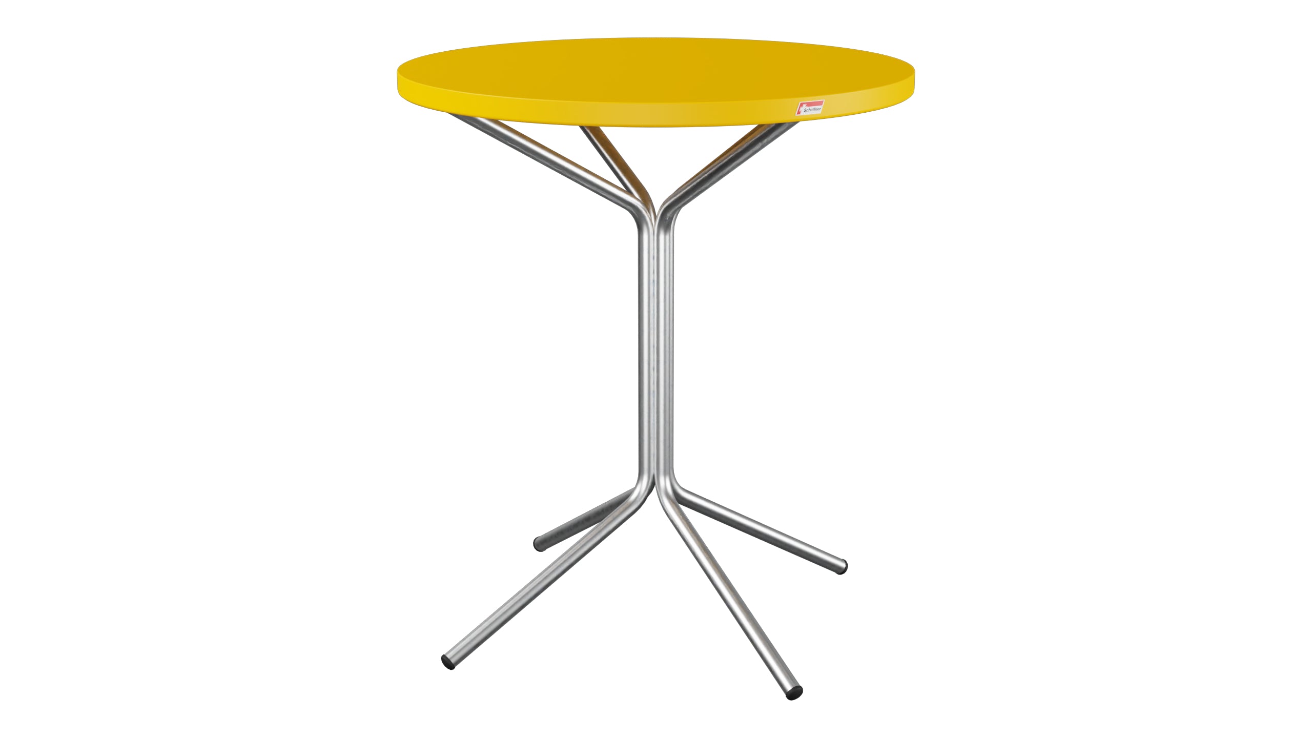 PIX Metall-Gartentisch ø60 / 70 in Gelb präsentiert im Onlineshop von KAQTU Design AG. Gartentisch ist von Schaffner