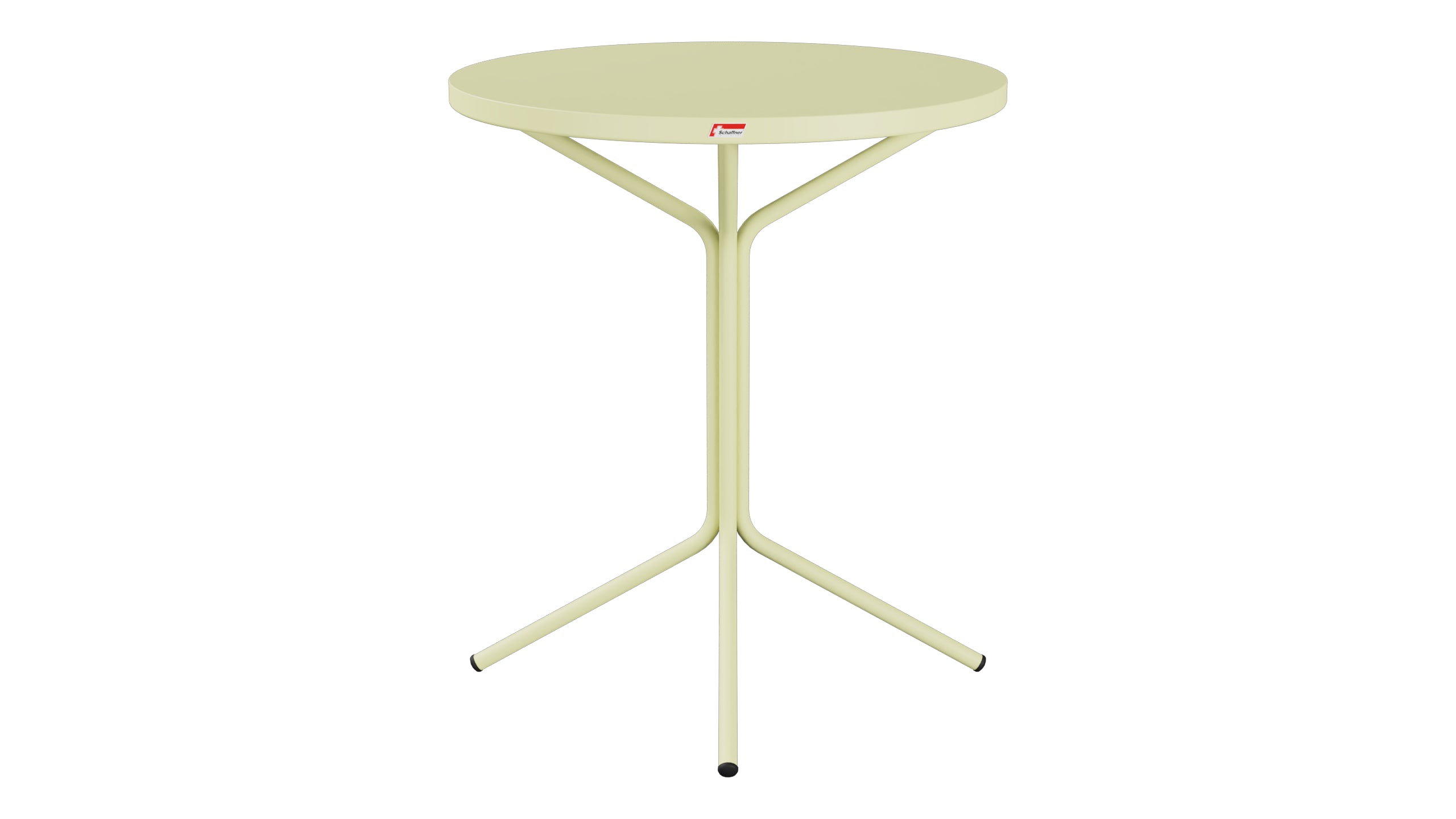 PIX Metall-Gartentisch ø60 / 70 in Buchsbaumgelb präsentiert im Onlineshop von KAQTU Design AG. Gartentisch ist von Schaffner