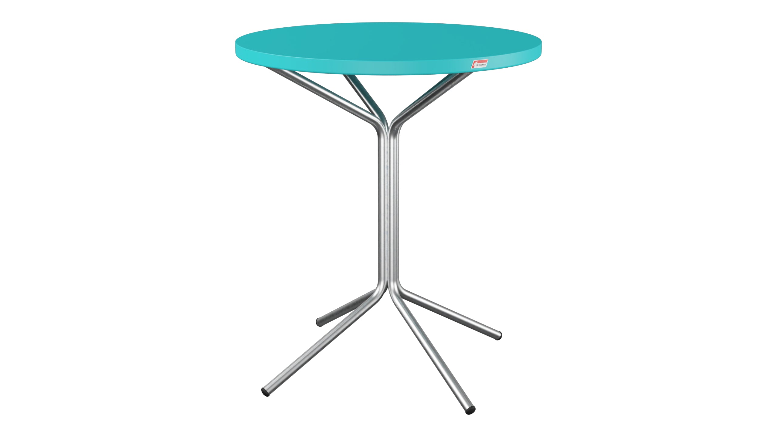 PIX Metall-Gartentisch ø60 / 70 in Türkis präsentiert im Onlineshop von KAQTU Design AG. Gartentisch ist von Schaffner