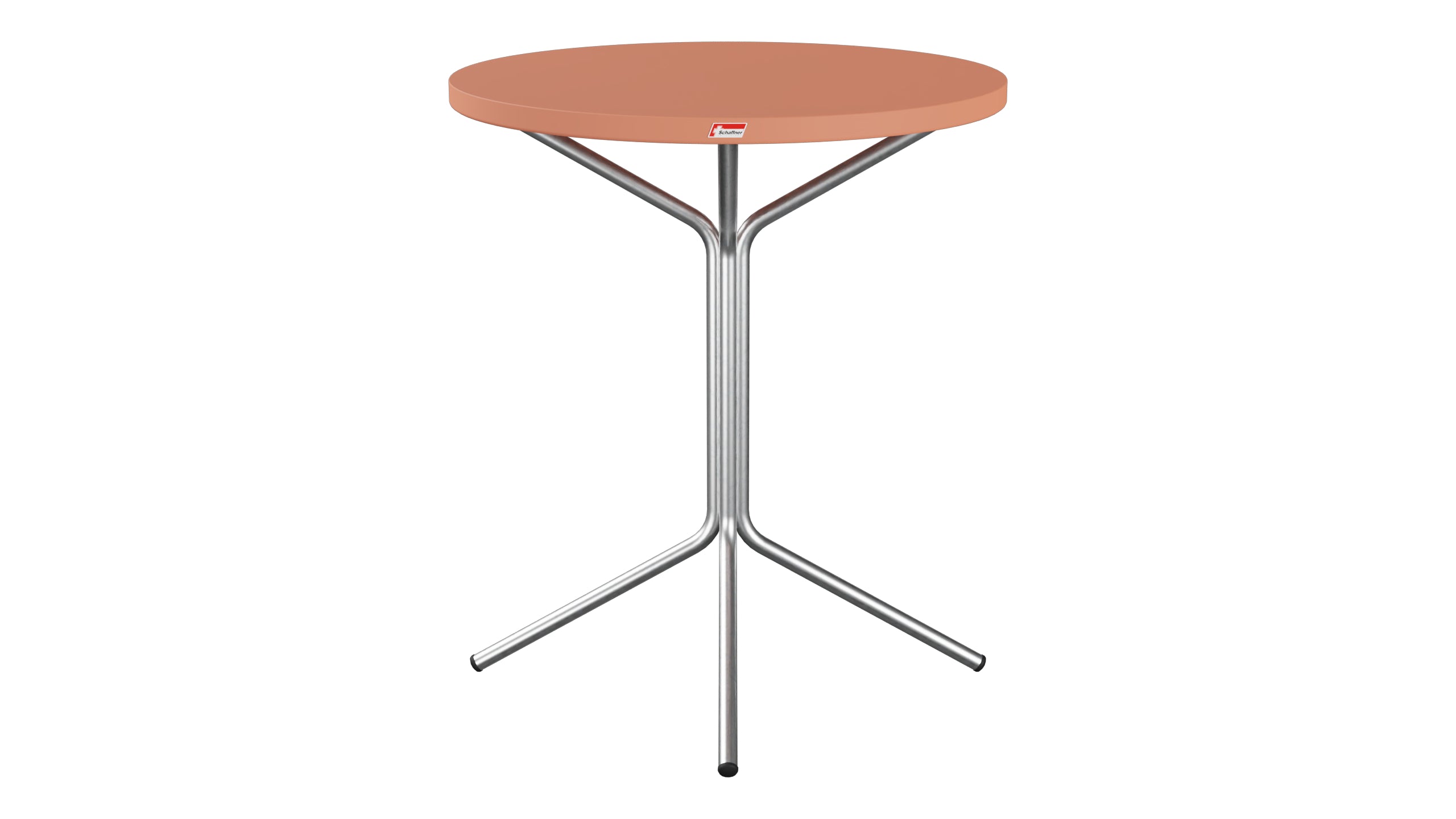 PIX Metall-Gartentisch ø60 / 70 in Pastellterracotta präsentiert im Onlineshop von KAQTU Design AG. Gartentisch ist von Schaffner
