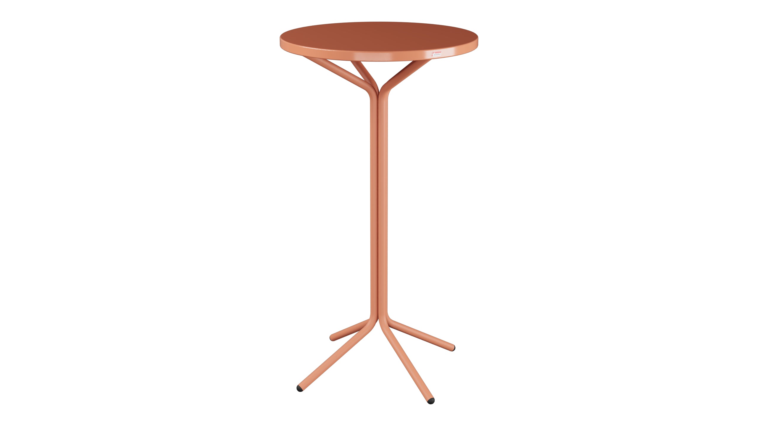 PIX Metall-Stehtisch Outdoor ø60 / 110 in Pastellterracotta präsentiert im Onlineshop von KAQTU Design AG. Hochtisch Outdoor ist von Schaffner