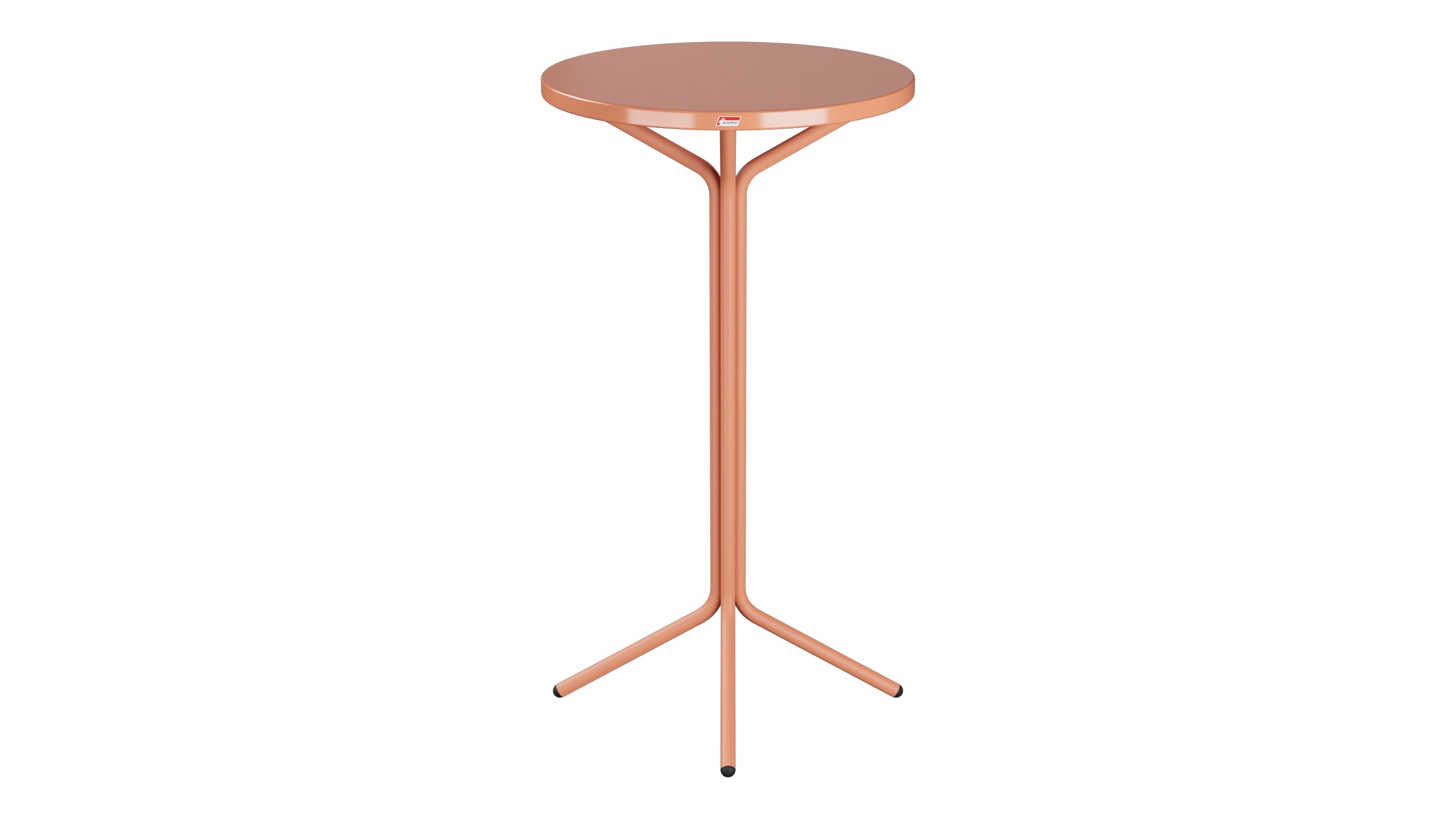 PIX Metall-Stehtisch Outdoor ø60 / 110 in Pastellterracotta präsentiert im Onlineshop von KAQTU Design AG. Hochtisch Outdoor ist von Schaffner
