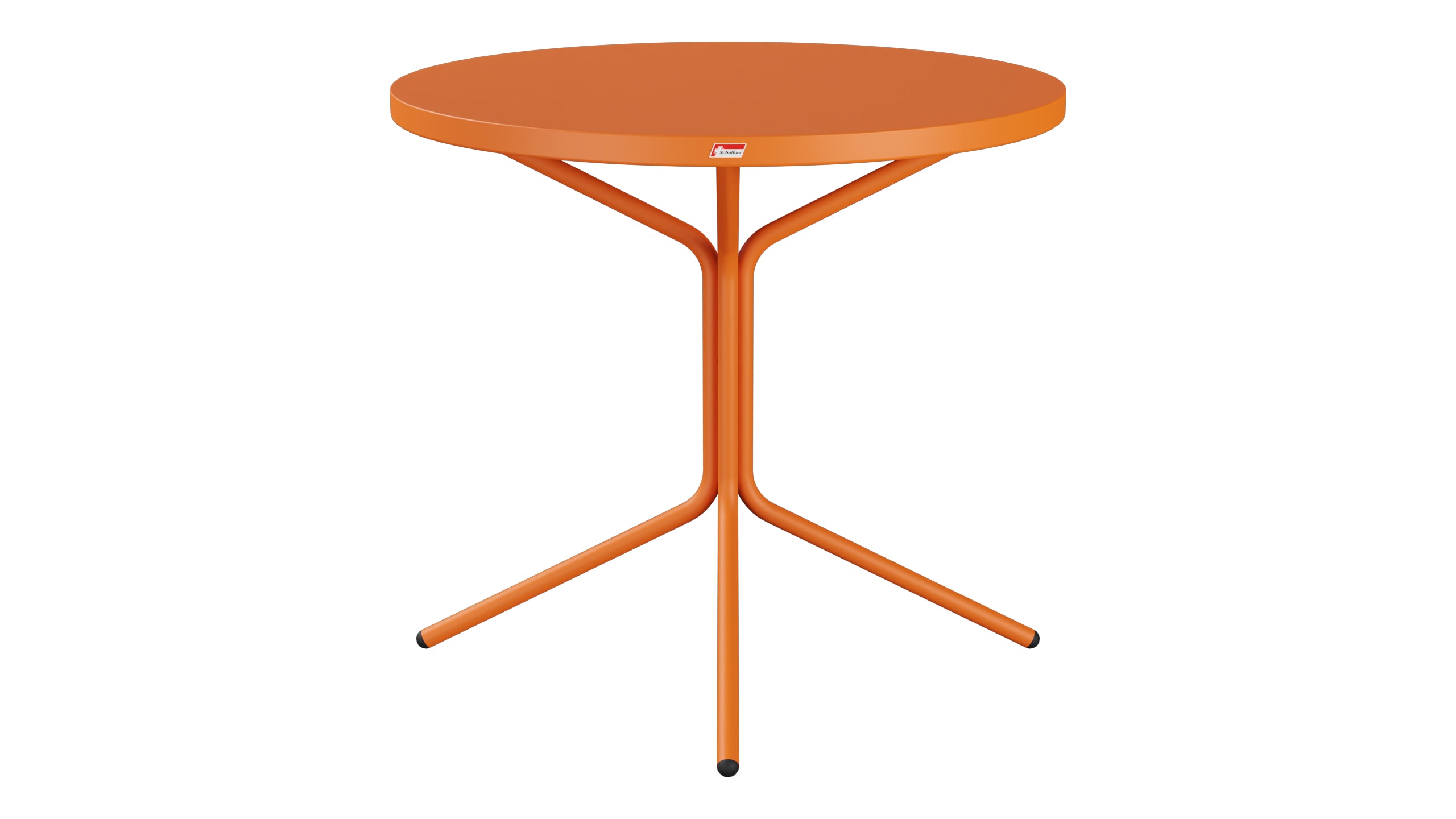 PIX Metall-Gartentisch ø80 / 72 in Orange präsentiert im Onlineshop von KAQTU Design AG. Gartentisch ist von Schaffner