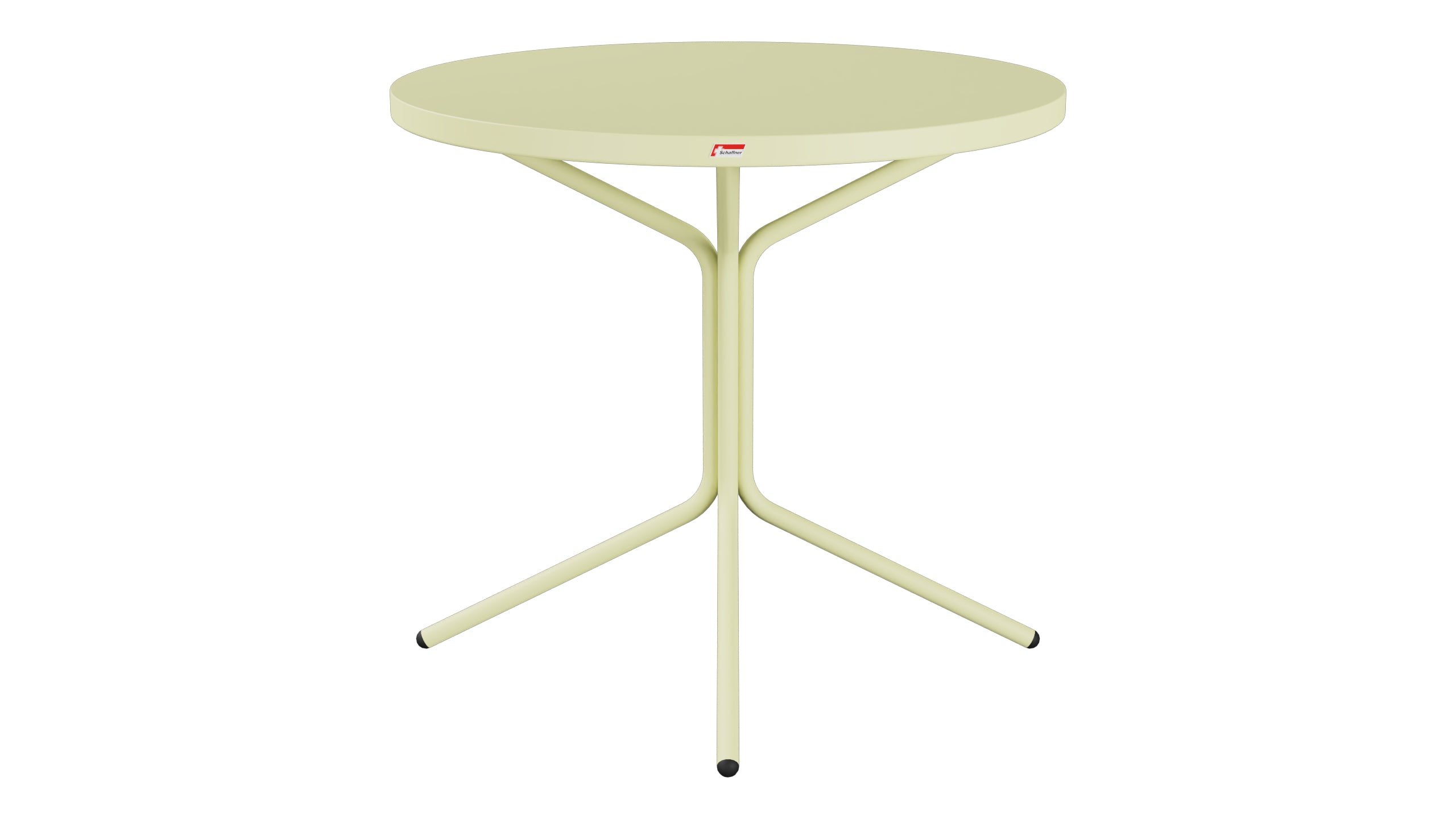PIX Metall-Gartentisch ø80 / 72 in Buchsbaumgelb präsentiert im Onlineshop von KAQTU Design AG. Gartentisch ist von Schaffner