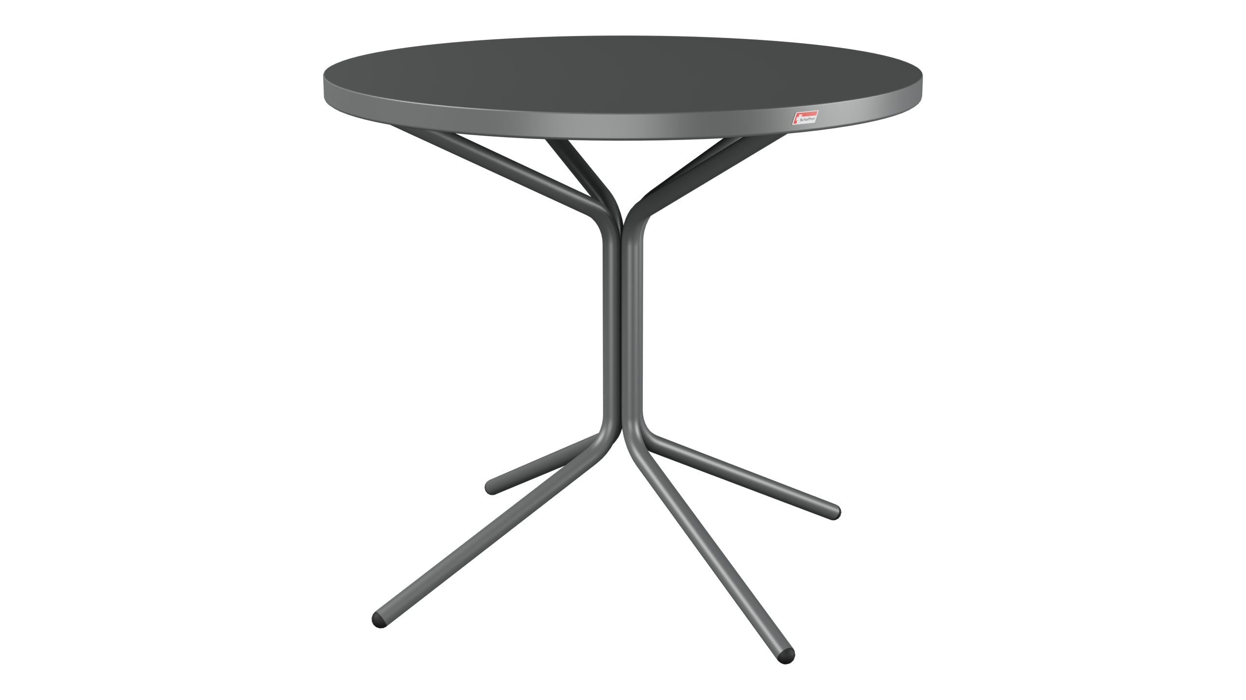 PIX Metall-Gartentisch ø80 / 72 in Graphit präsentiert im Onlineshop von KAQTU Design AG. Gartentisch ist von Schaffner