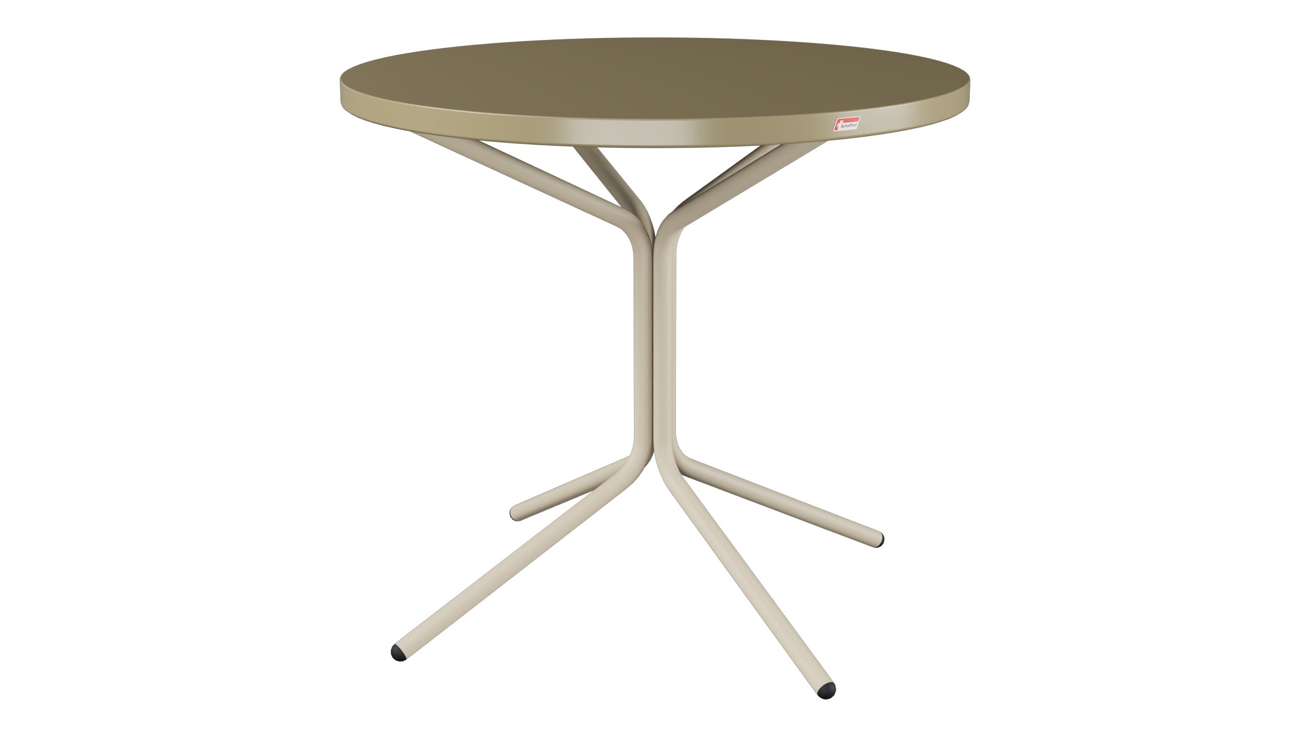 PIX Metall-Gartentisch ø80 / 72 in Champagner präsentiert im Onlineshop von KAQTU Design AG. Gartentisch ist von Schaffner