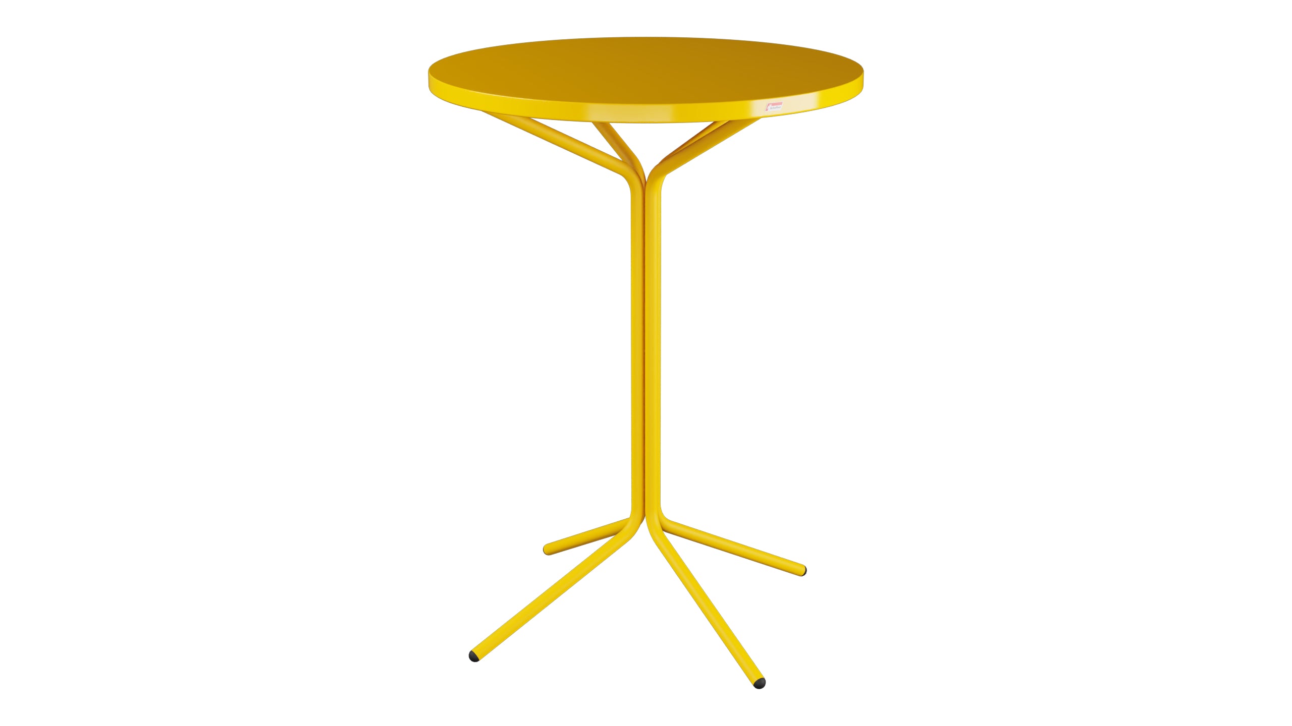 PIX Metall-Stehtisch Outdoor ø80 / 110 in Gelb präsentiert im Onlineshop von KAQTU Design AG. Hochtisch Outdoor ist von Schaffner