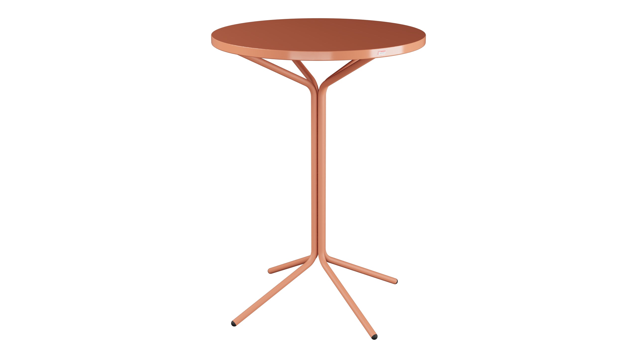 PIX Metall-Stehtisch Outdoor ø80 / 110 in Pastellterracotta präsentiert im Onlineshop von KAQTU Design AG. Hochtisch Outdoor ist von Schaffner