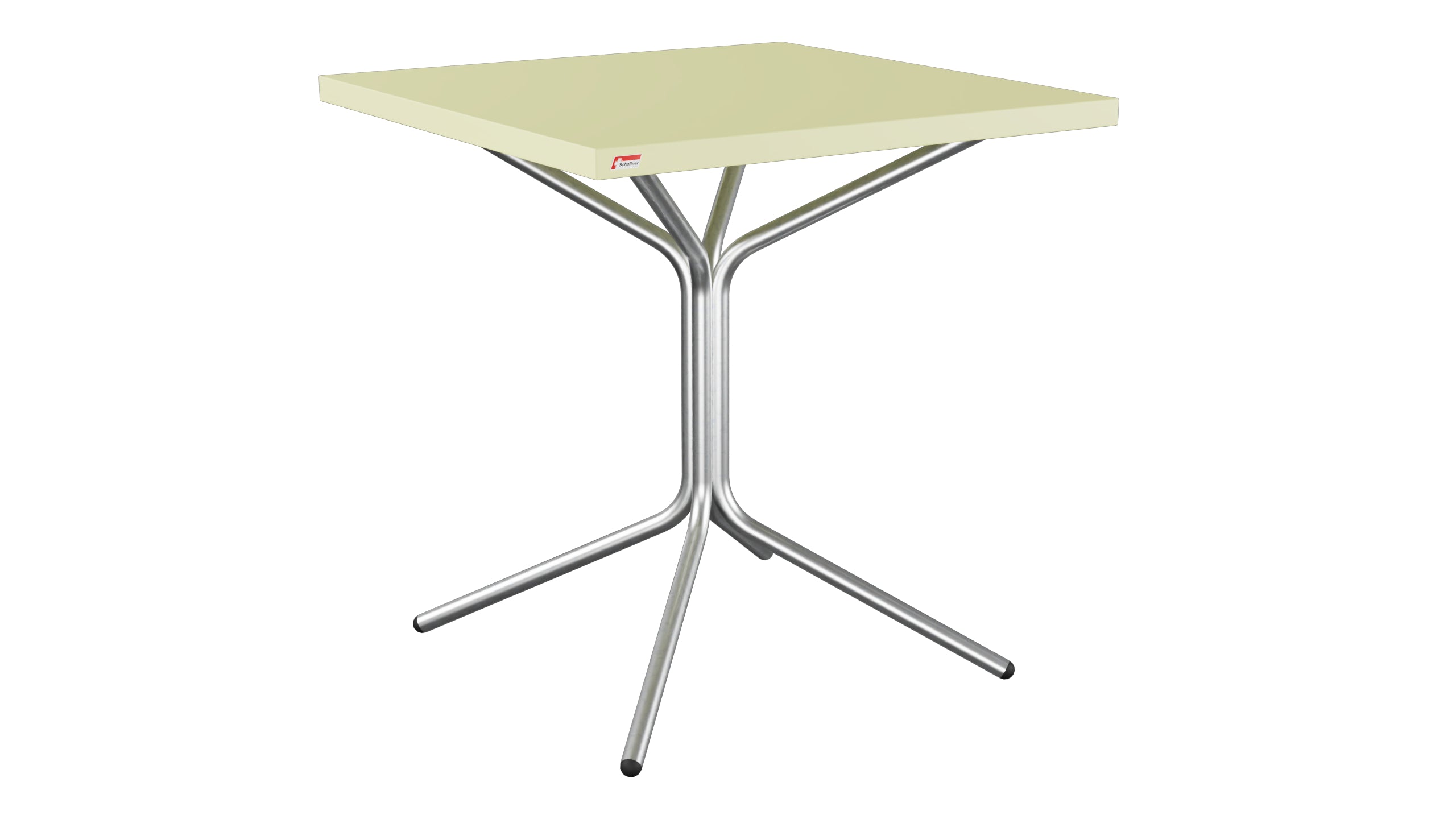 PIX Metall-Gartentisch 70x70 / 72 in Buchsbaumgelb präsentiert im Onlineshop von KAQTU Design AG. Gartentisch ist von Schaffner