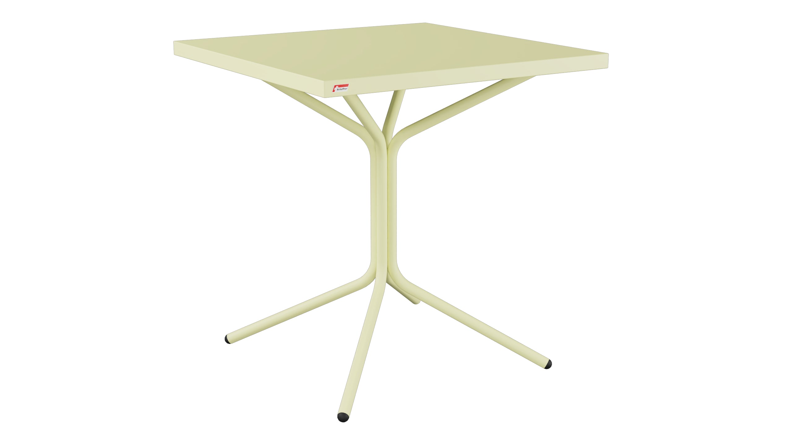 PIX Metall-Gartentisch 70x70 / 72 in Buchsbaumgelb präsentiert im Onlineshop von KAQTU Design AG. Gartentisch ist von Schaffner