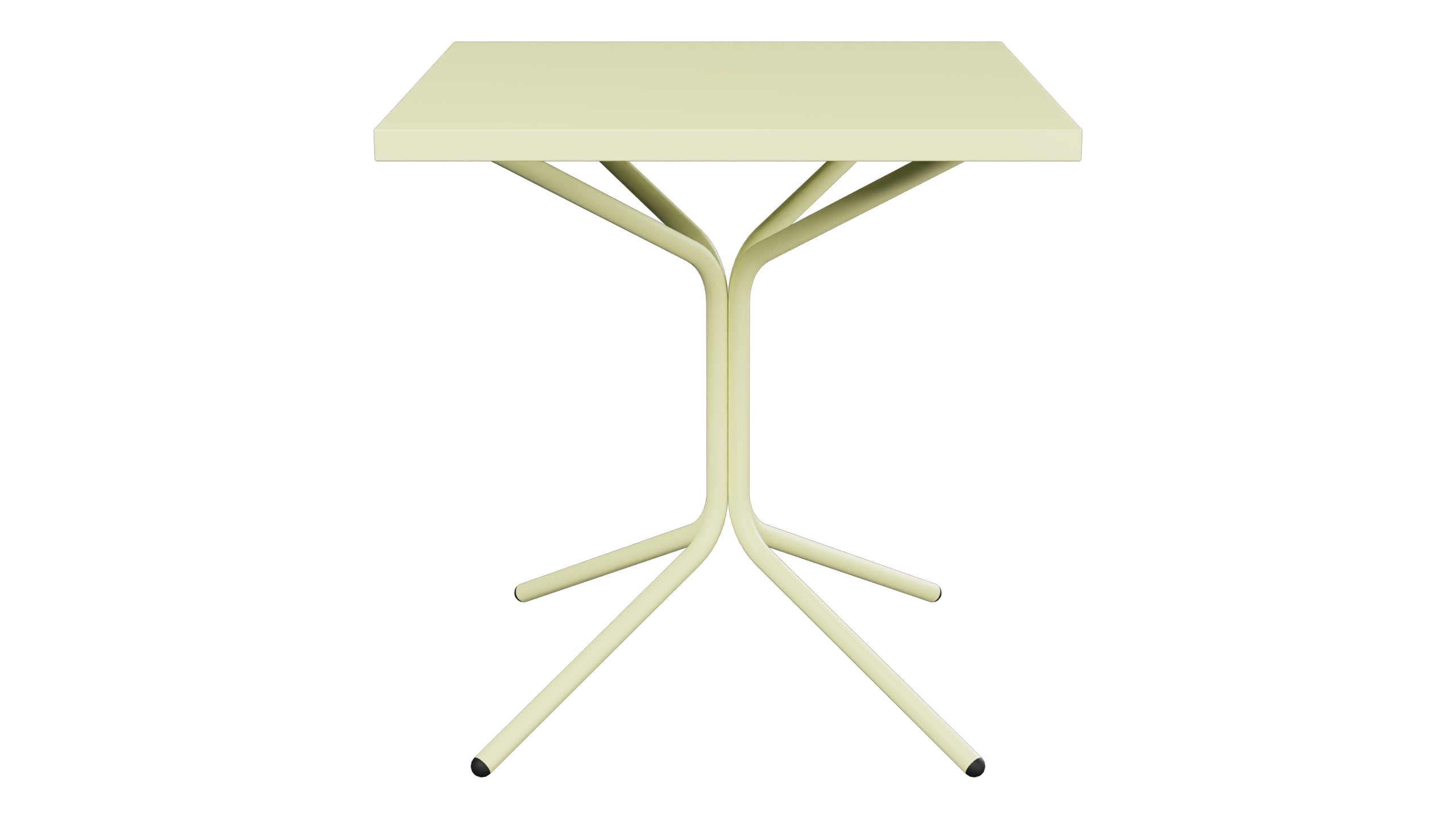 PIX Metall-Gartentisch 70x70 / 72 in Buchsbaumgelb präsentiert im Onlineshop von KAQTU Design AG. Gartentisch ist von Schaffner