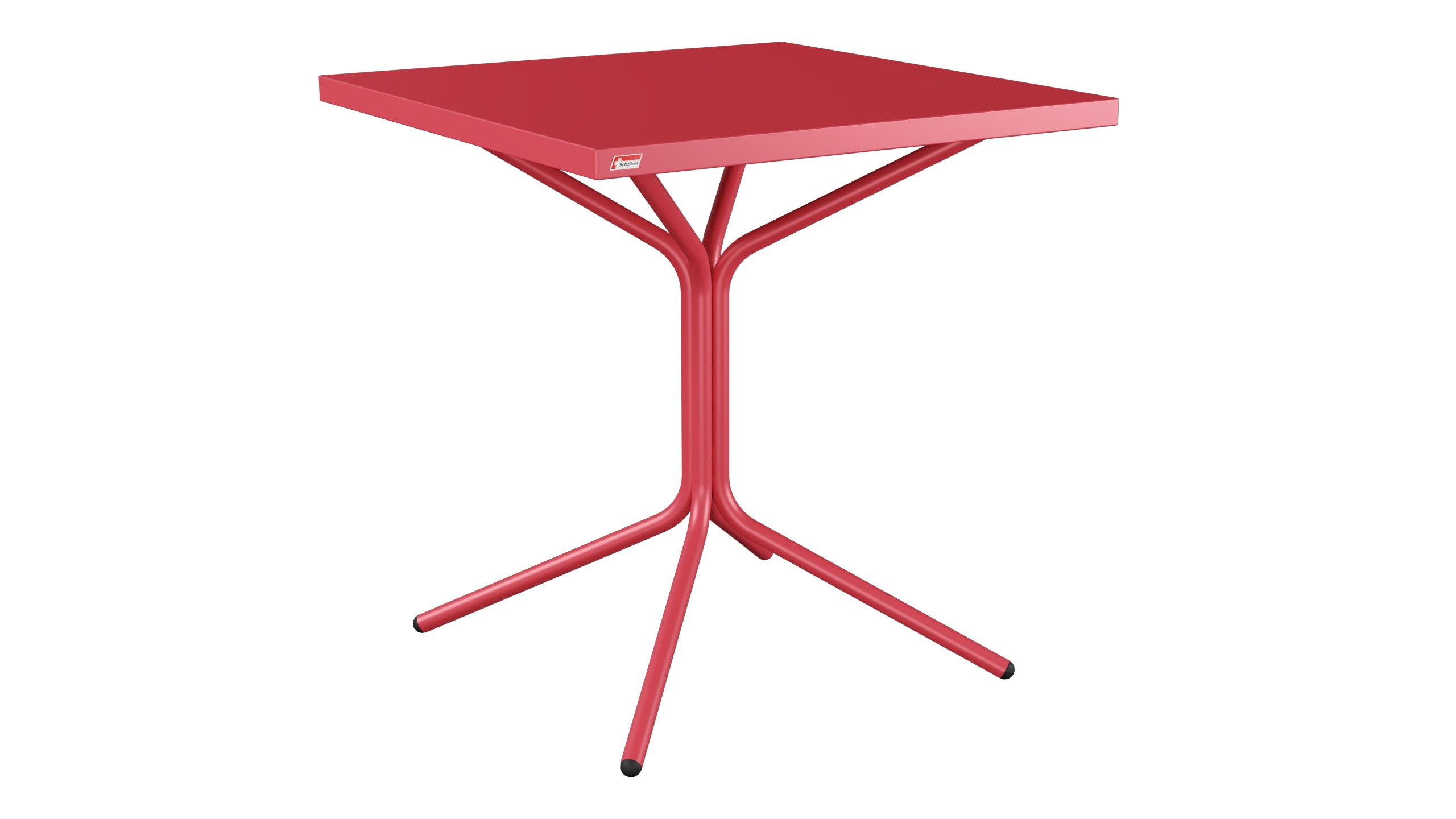 PIX Metall-Gartentisch 70x70 / 72 in Ahornrot präsentiert im Onlineshop von KAQTU Design AG. Gartentisch ist von Schaffner