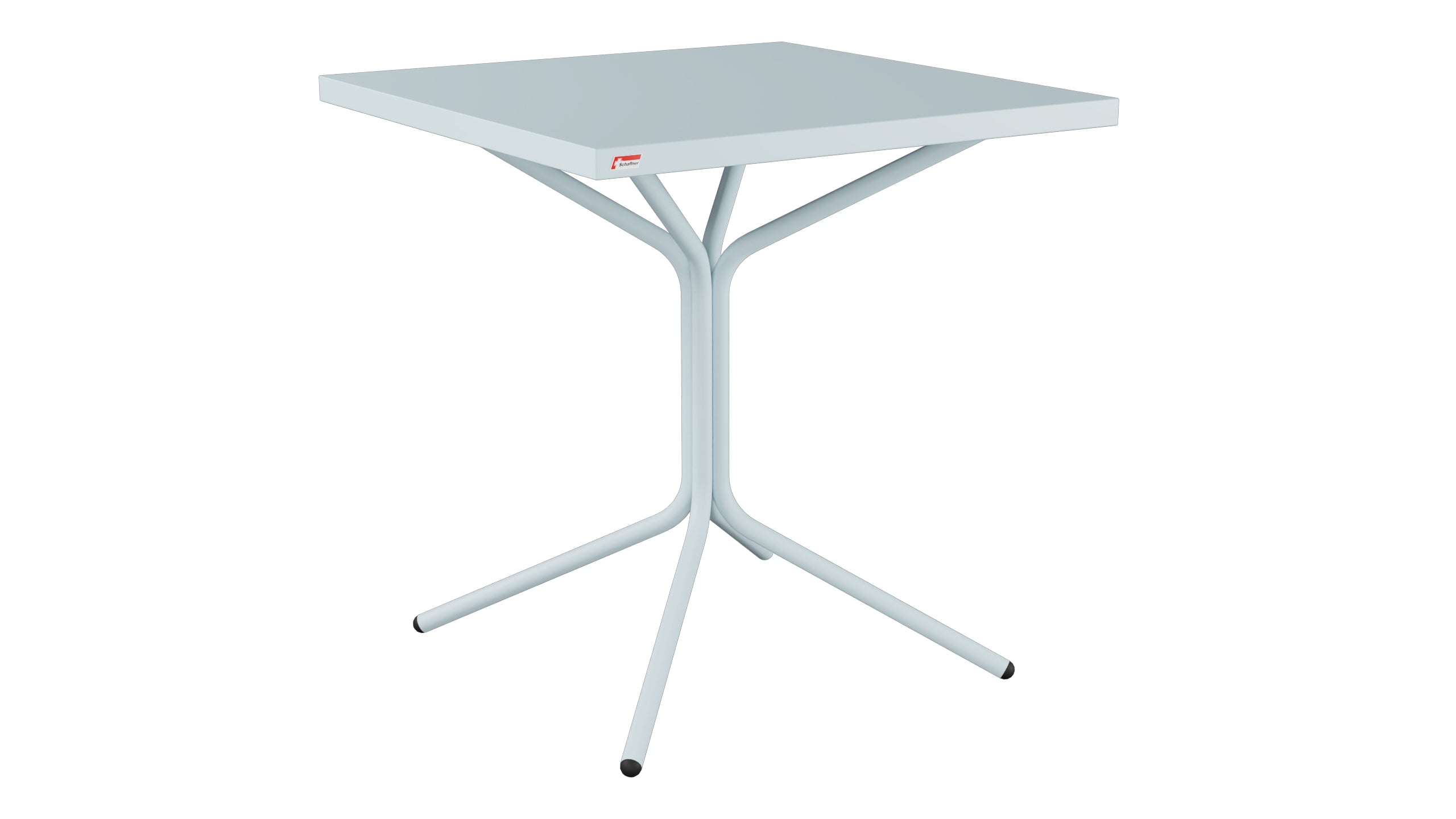 PIX Metall-Gartentisch 70x70 / 72 in Pastellblau präsentiert im Onlineshop von KAQTU Design AG. Gartentisch ist von Schaffner