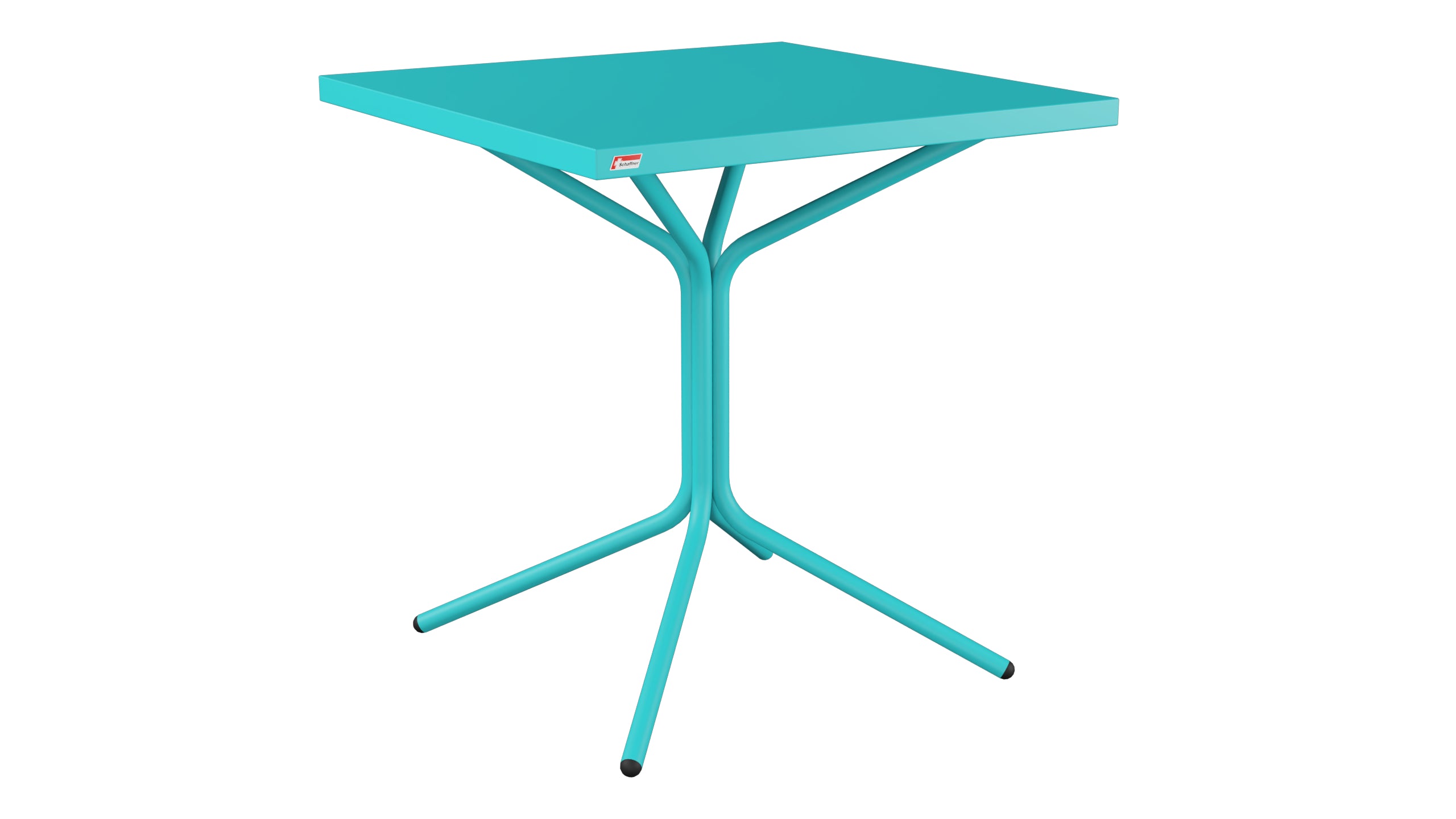 PIX Metall-Gartentisch 70x70 / 72 in Türkis präsentiert im Onlineshop von KAQTU Design AG. Gartentisch ist von Schaffner