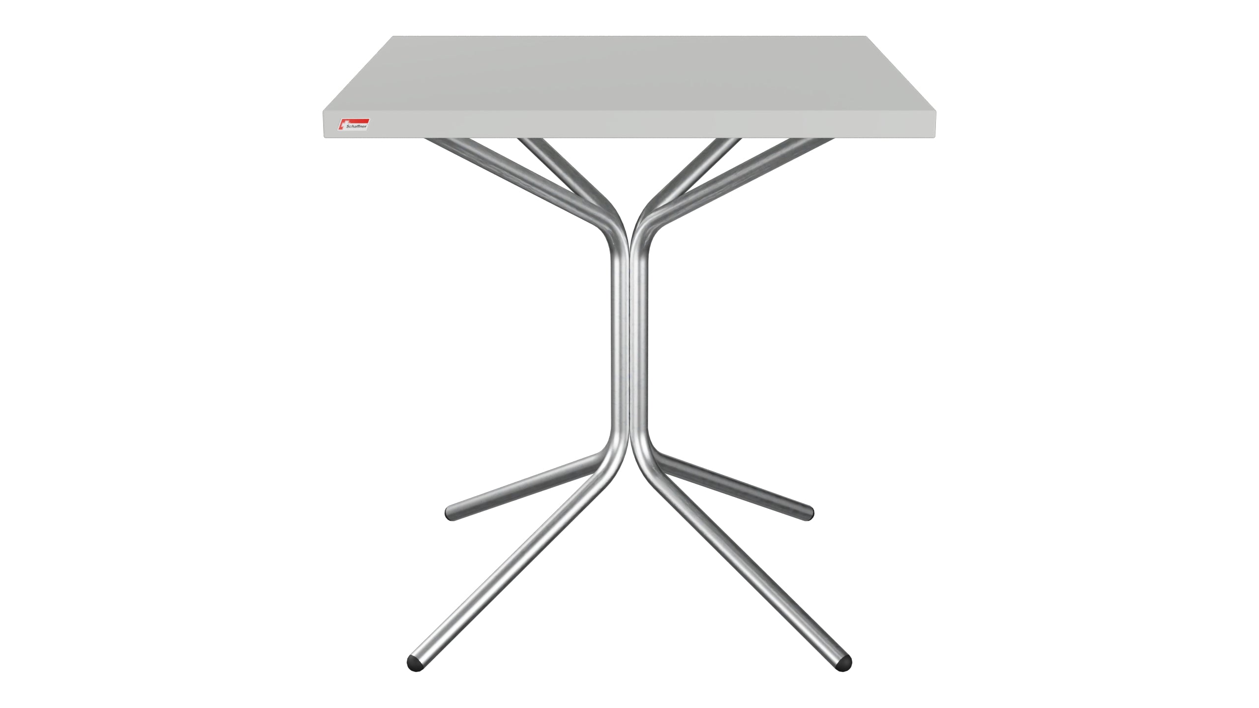 PIX Metall-Gartentisch 70x70 / 72 in Alusilber präsentiert im Onlineshop von KAQTU Design AG. Gartentisch ist von Schaffner