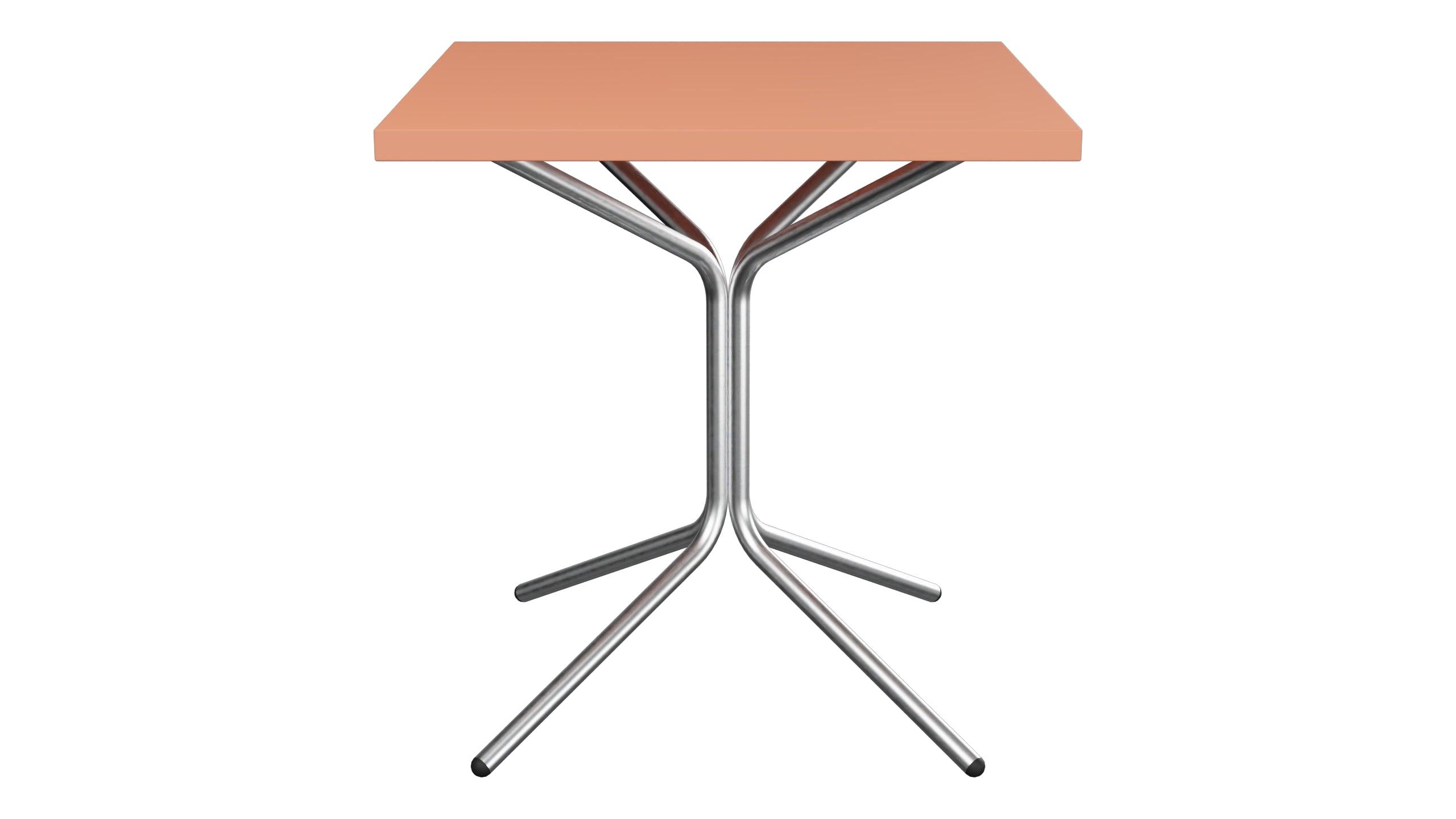 PIX Metall-Gartentisch 70x70 / 72 in Pastellterracotta präsentiert im Onlineshop von KAQTU Design AG. Gartentisch ist von Schaffner