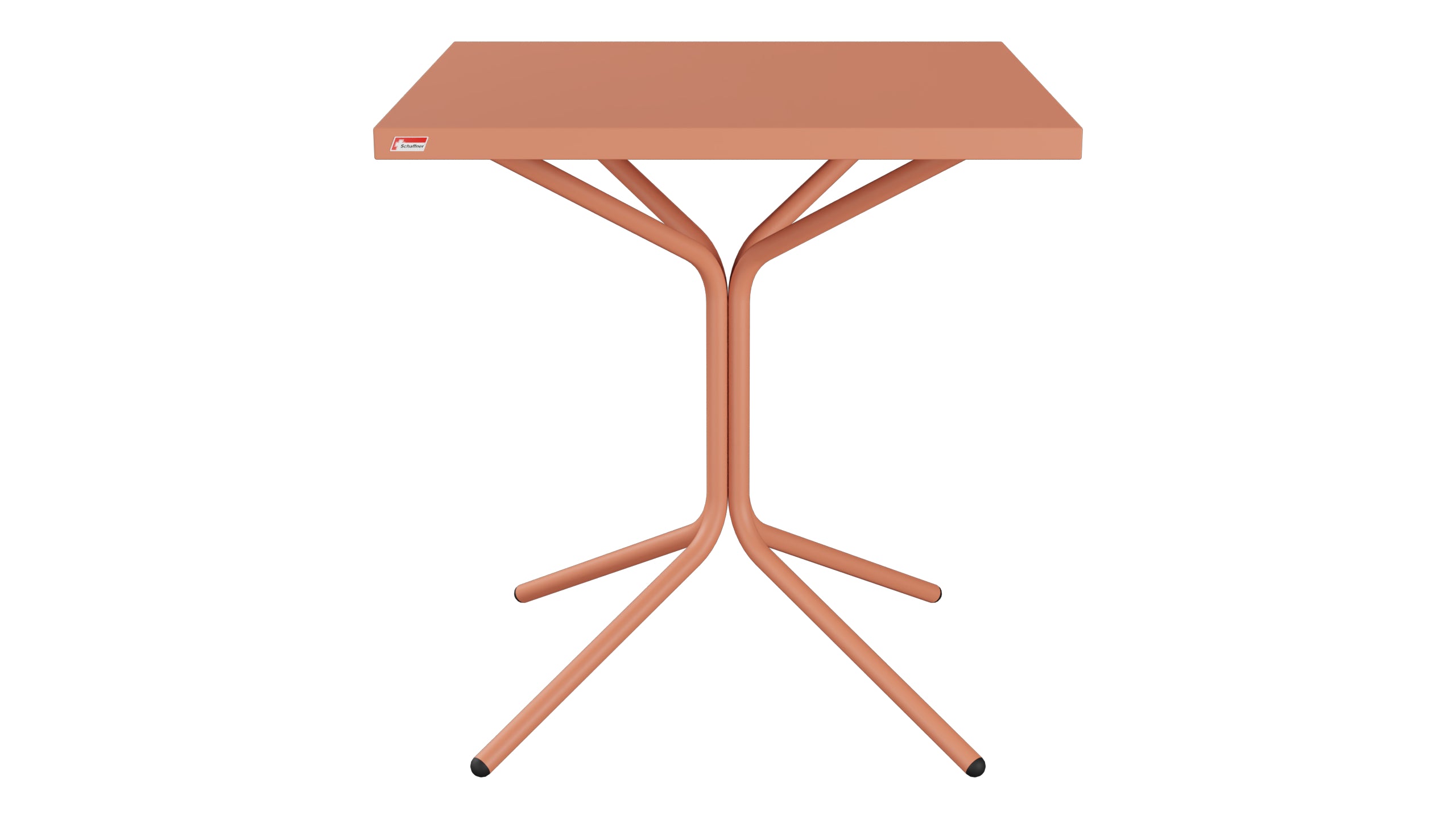 PIX Metall-Gartentisch 70x70 / 72 in Pastellterracotta präsentiert im Onlineshop von KAQTU Design AG. Gartentisch ist von Schaffner