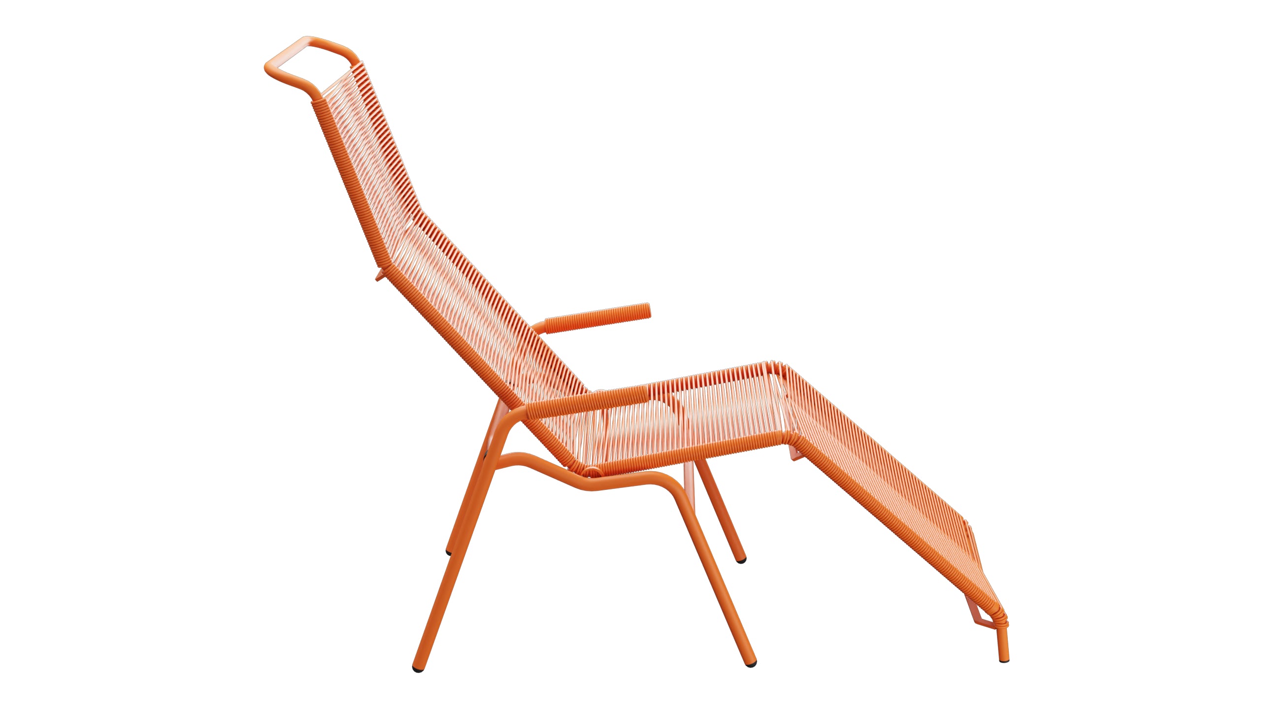 Säntis Spaghetti Liegestuhl in Orange präsentiert im Onlineshop von KAQTU Design AG. Liegestuhl ist von Schaffner