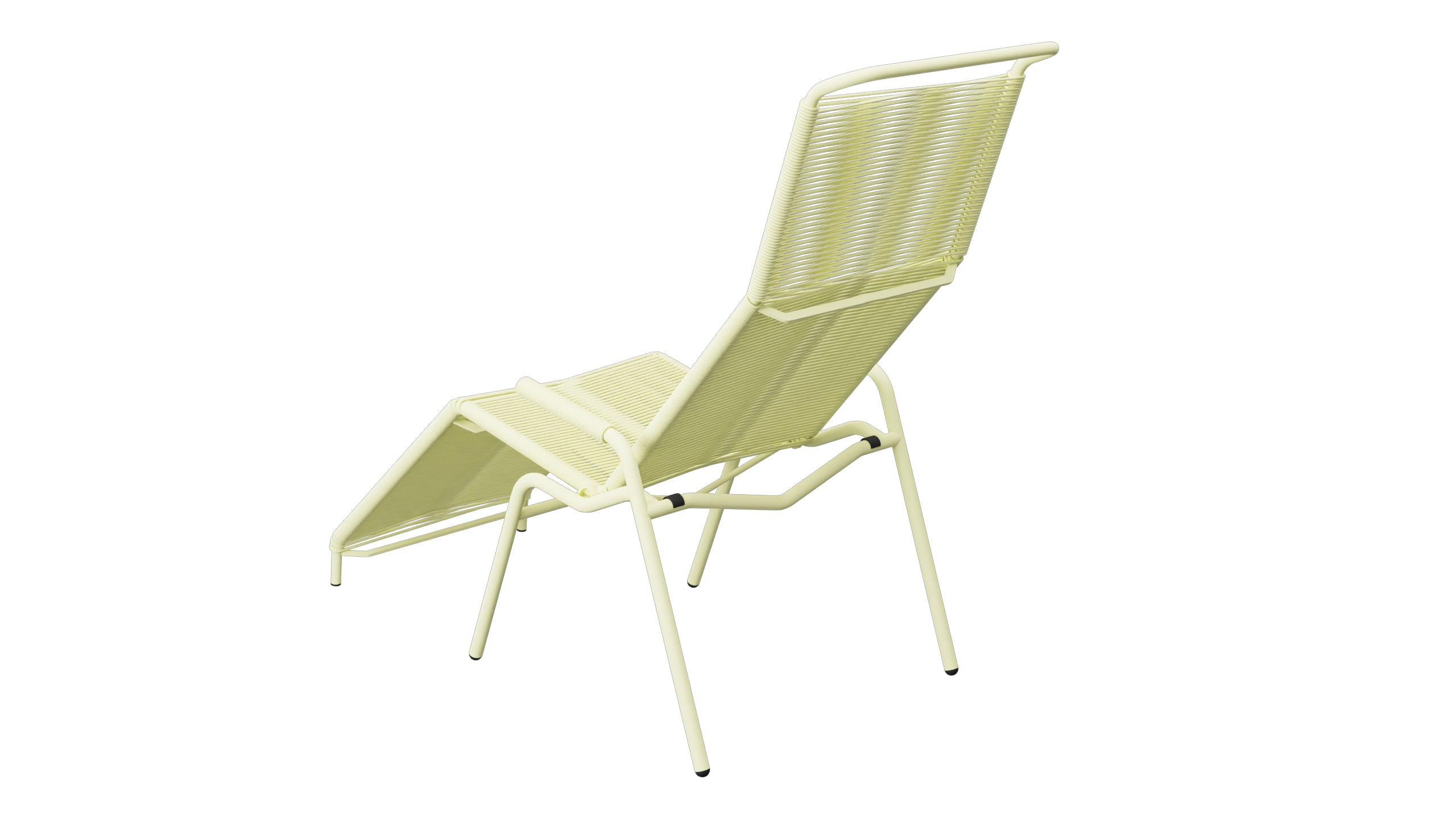 Säntis Spaghetti Liegestuhl in Buchsbaumgelb präsentiert im Onlineshop von KAQTU Design AG. Liegestuhl ist von Schaffner