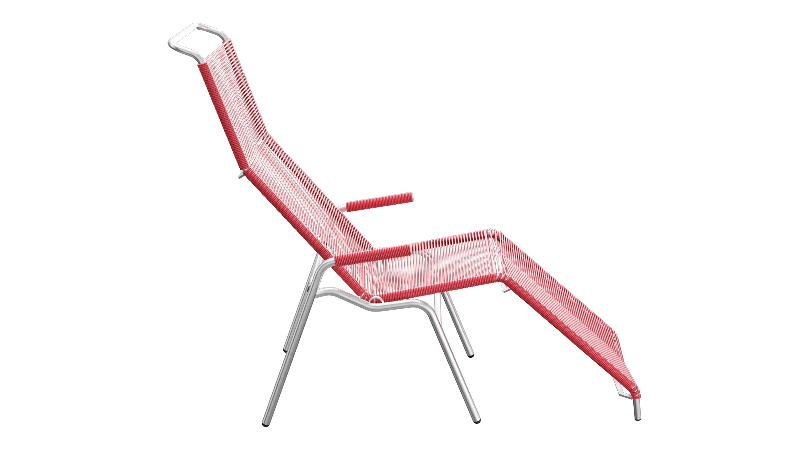 Säntis Spaghetti Liegestuhl in Ahornrot präsentiert im Onlineshop von KAQTU Design AG. Liegestuhl ist von Schaffner