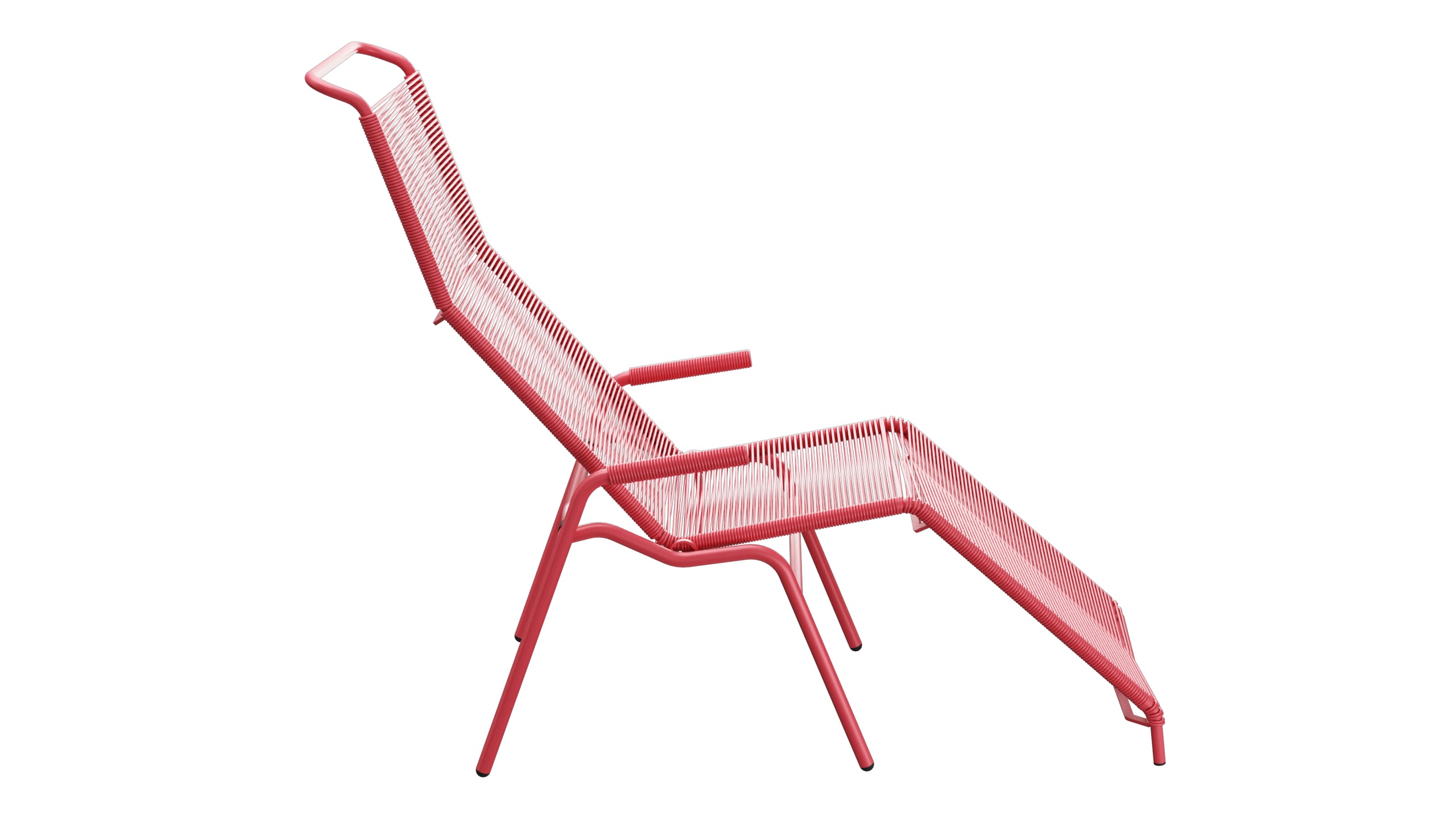 Säntis Spaghetti Liegestuhl in Ahornrot präsentiert im Onlineshop von KAQTU Design AG. Liegestuhl ist von Schaffner