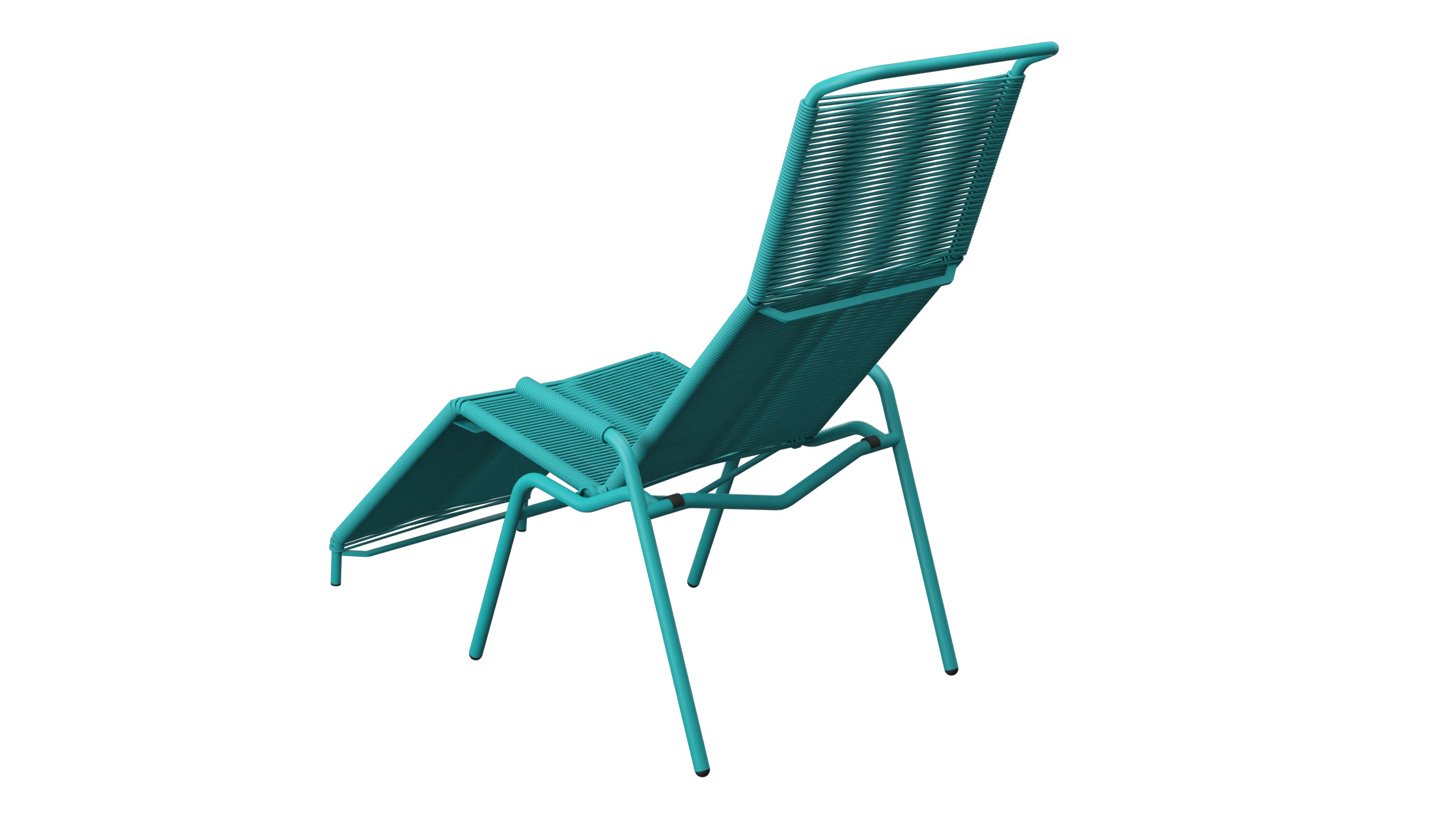 Säntis Spaghetti Liegestuhl in Kaliblau präsentiert im Onlineshop von KAQTU Design AG. Liegestuhl ist von Schaffner