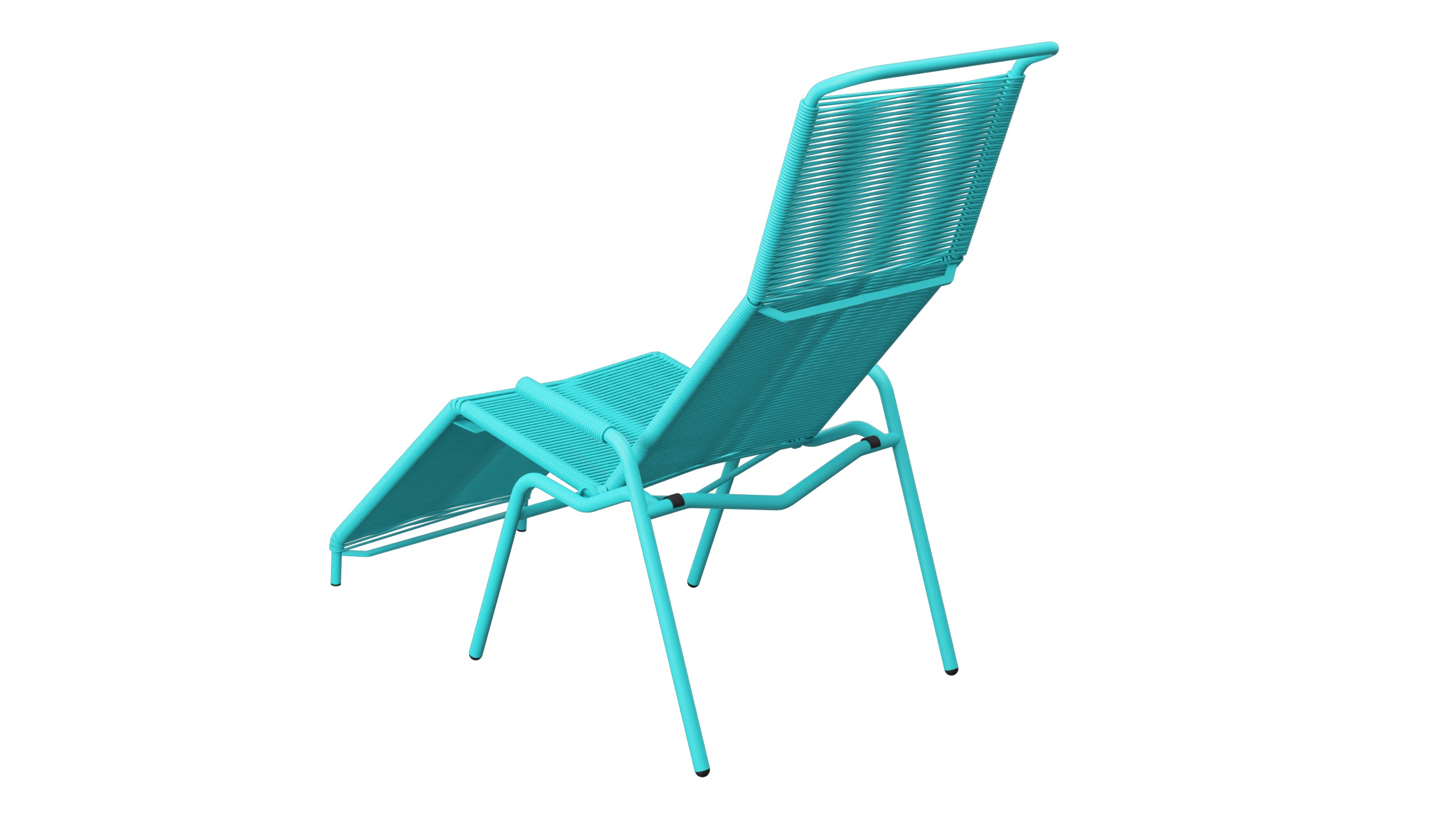 Säntis Spaghetti Liegestuhl in Türkis präsentiert im Onlineshop von KAQTU Design AG. Liegestuhl ist von Schaffner