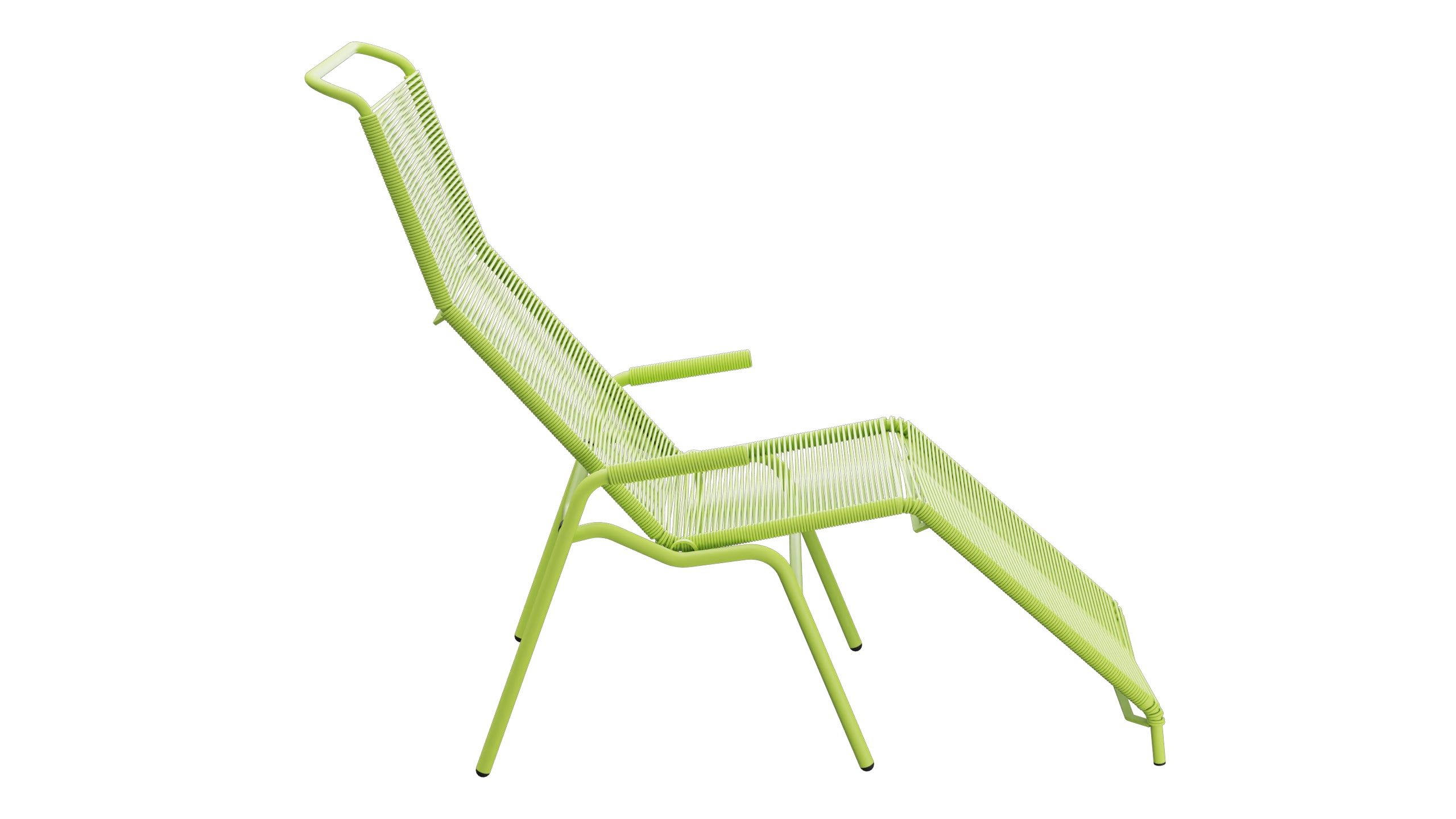 Säntis Spaghetti Liegestuhl in Hellgrün präsentiert im Onlineshop von KAQTU Design AG. Liegestuhl ist von Schaffner
