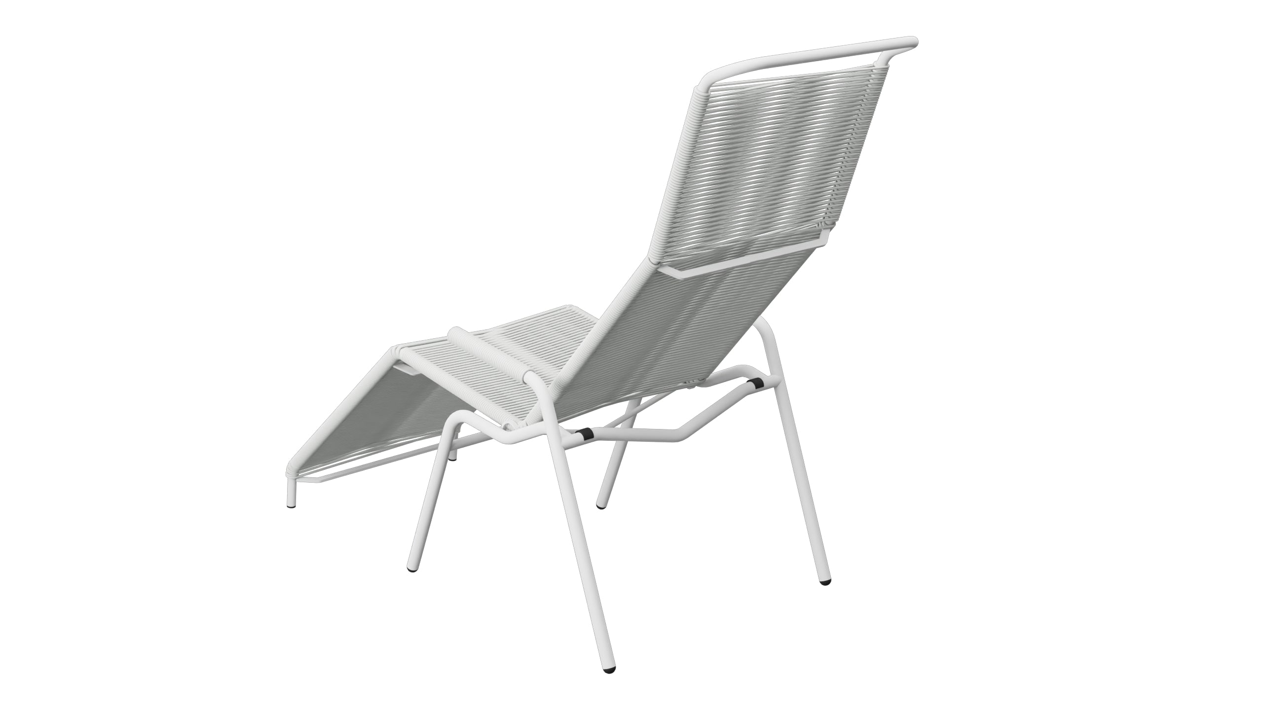 Säntis Spaghetti Liegestuhl in Alusilber präsentiert im Onlineshop von KAQTU Design AG. Liegestuhl ist von Schaffner