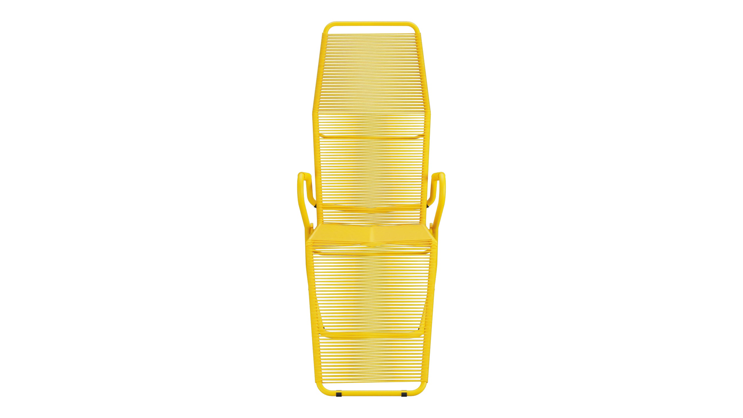 Locarno Spaghetti Liegestuhl in Gelb präsentiert im Onlineshop von KAQTU Design AG. Liegestuhl ist von Schaffner