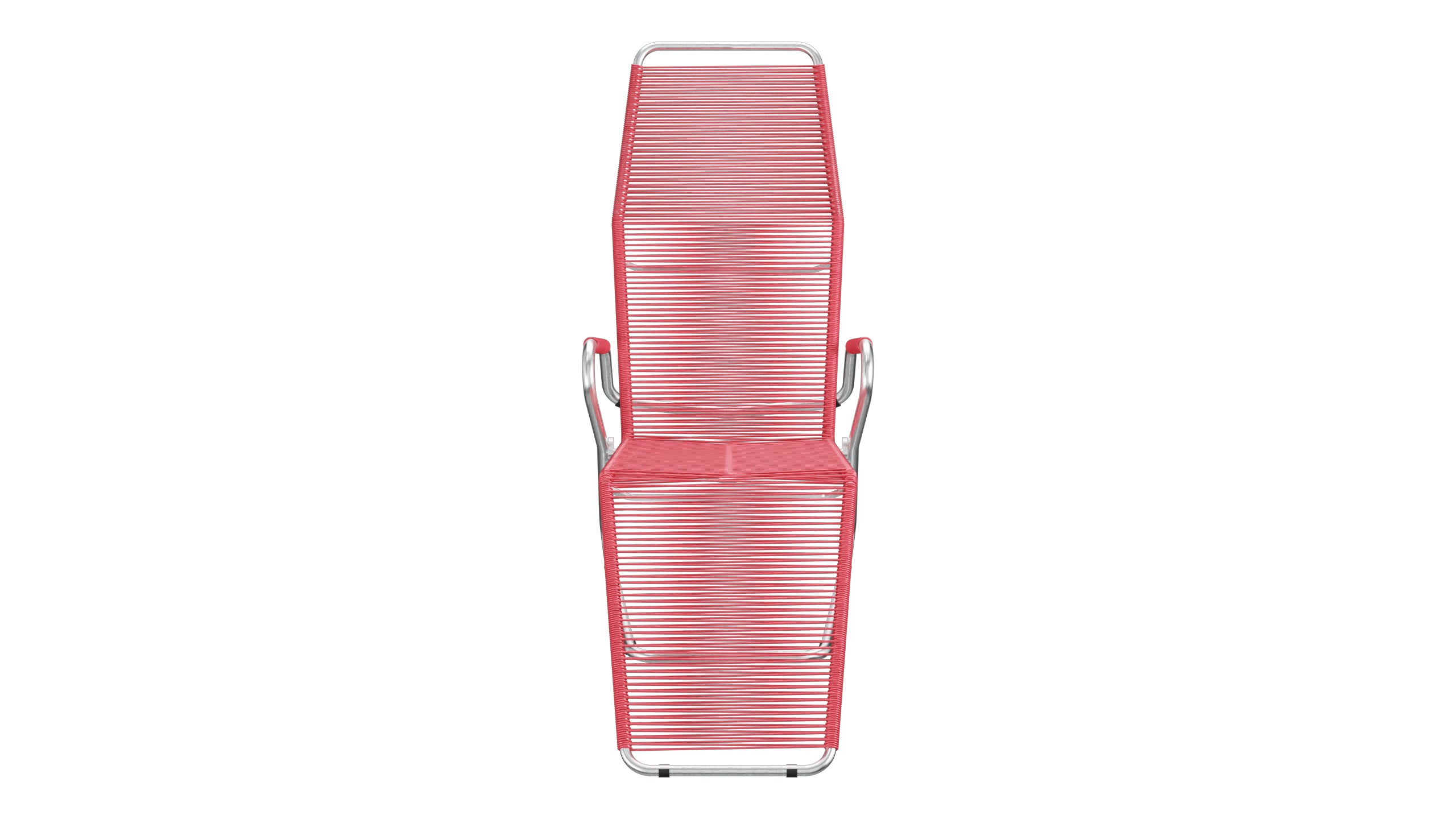 Locarno Spaghetti Liegestuhl in Ahornrot präsentiert im Onlineshop von KAQTU Design AG. Liegestuhl ist von Schaffner