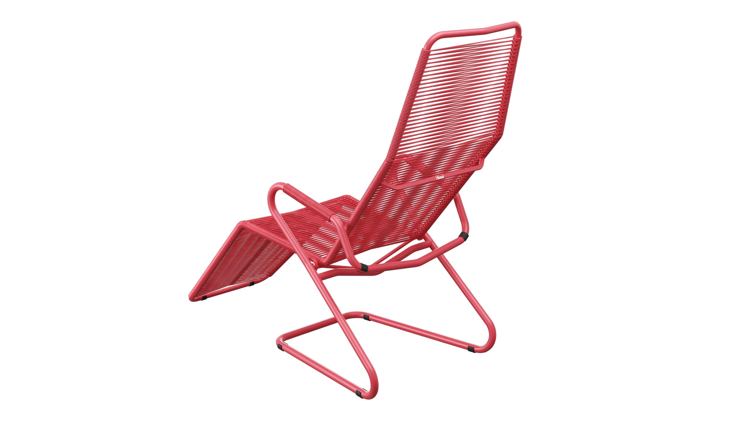 Locarno Spaghetti Liegestuhl in Ahornrot präsentiert im Onlineshop von KAQTU Design AG. Liegestuhl ist von Schaffner