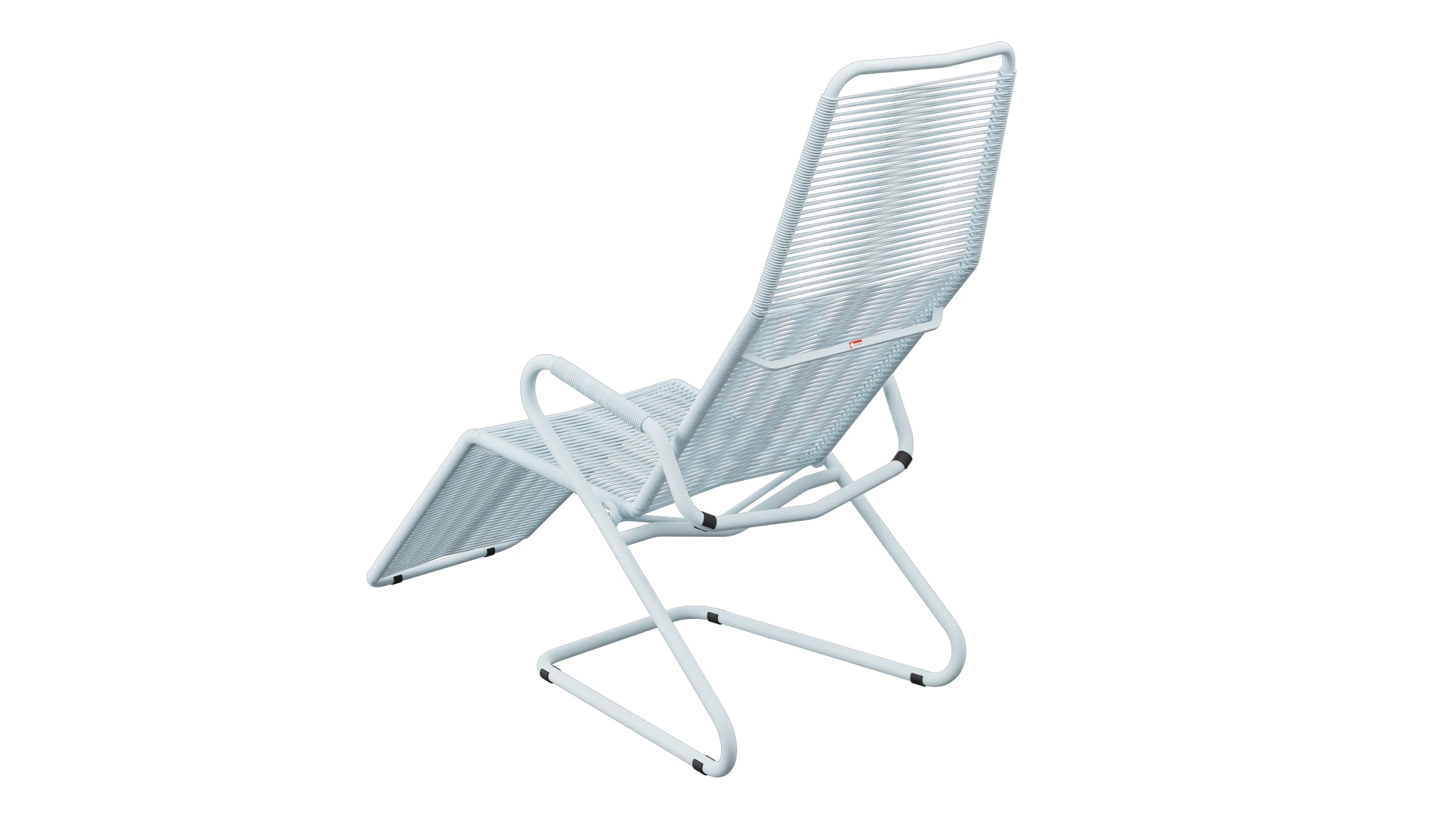 Locarno Spaghetti Liegestuhl in Pastellblau präsentiert im Onlineshop von KAQTU Design AG. Liegestuhl ist von Schaffner