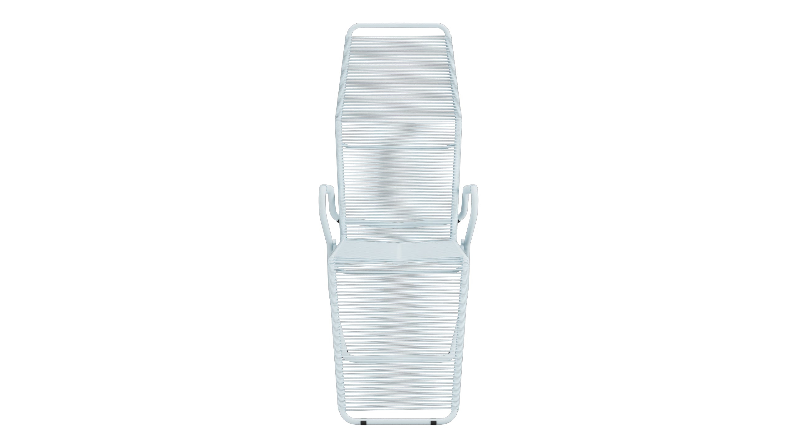 Locarno Spaghetti Liegestuhl in Pastellblau präsentiert im Onlineshop von KAQTU Design AG. Liegestuhl ist von Schaffner