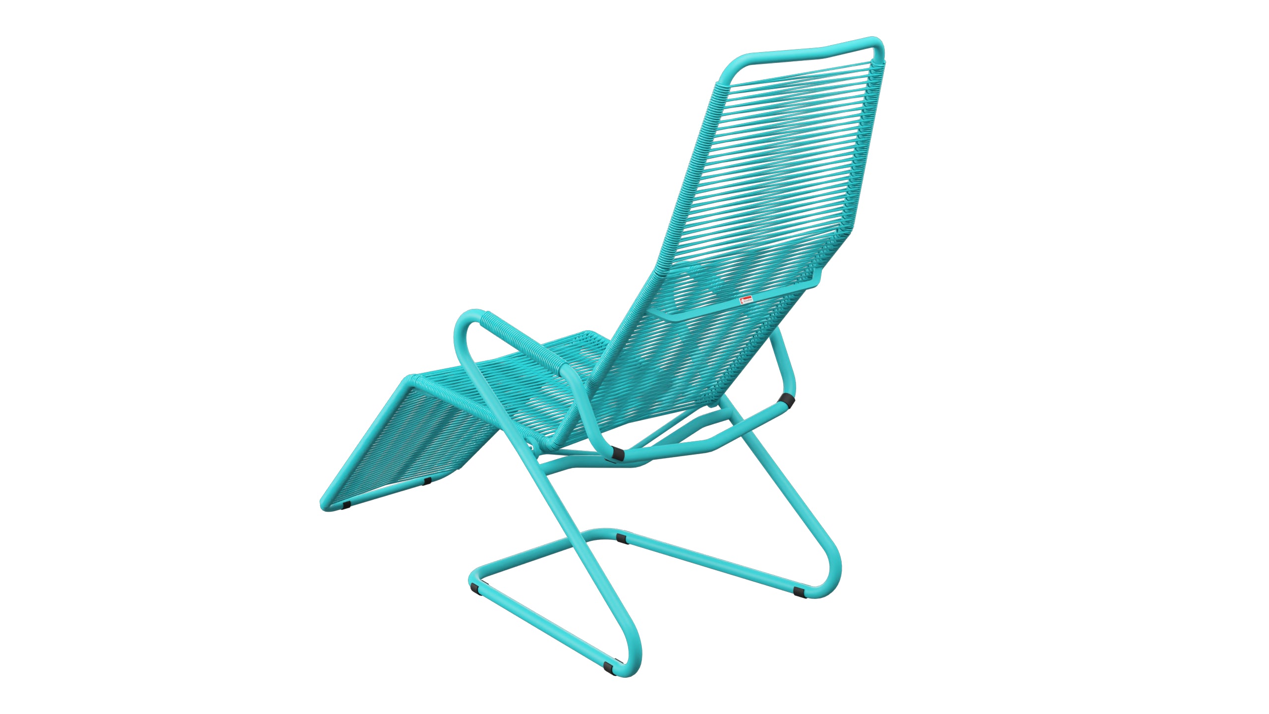 Locarno Spaghetti Liegestuhl in Türkis präsentiert im Onlineshop von KAQTU Design AG. Liegestuhl ist von Schaffner