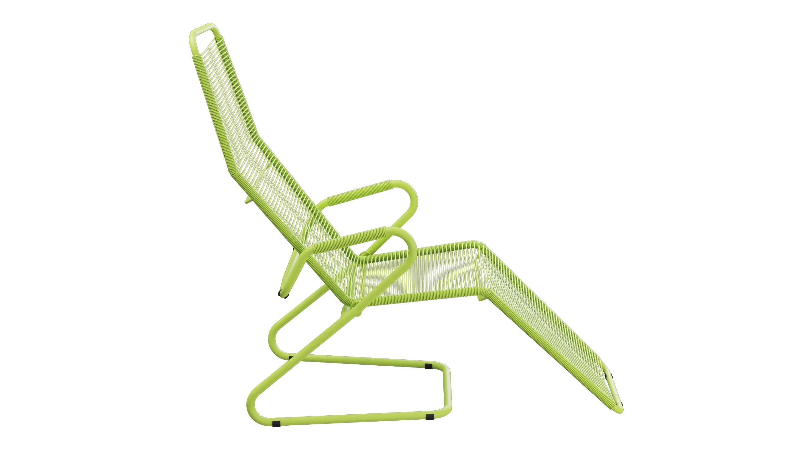 Locarno Spaghetti Liegestuhl in Hellgrün präsentiert im Onlineshop von KAQTU Design AG. Liegestuhl ist von Schaffner