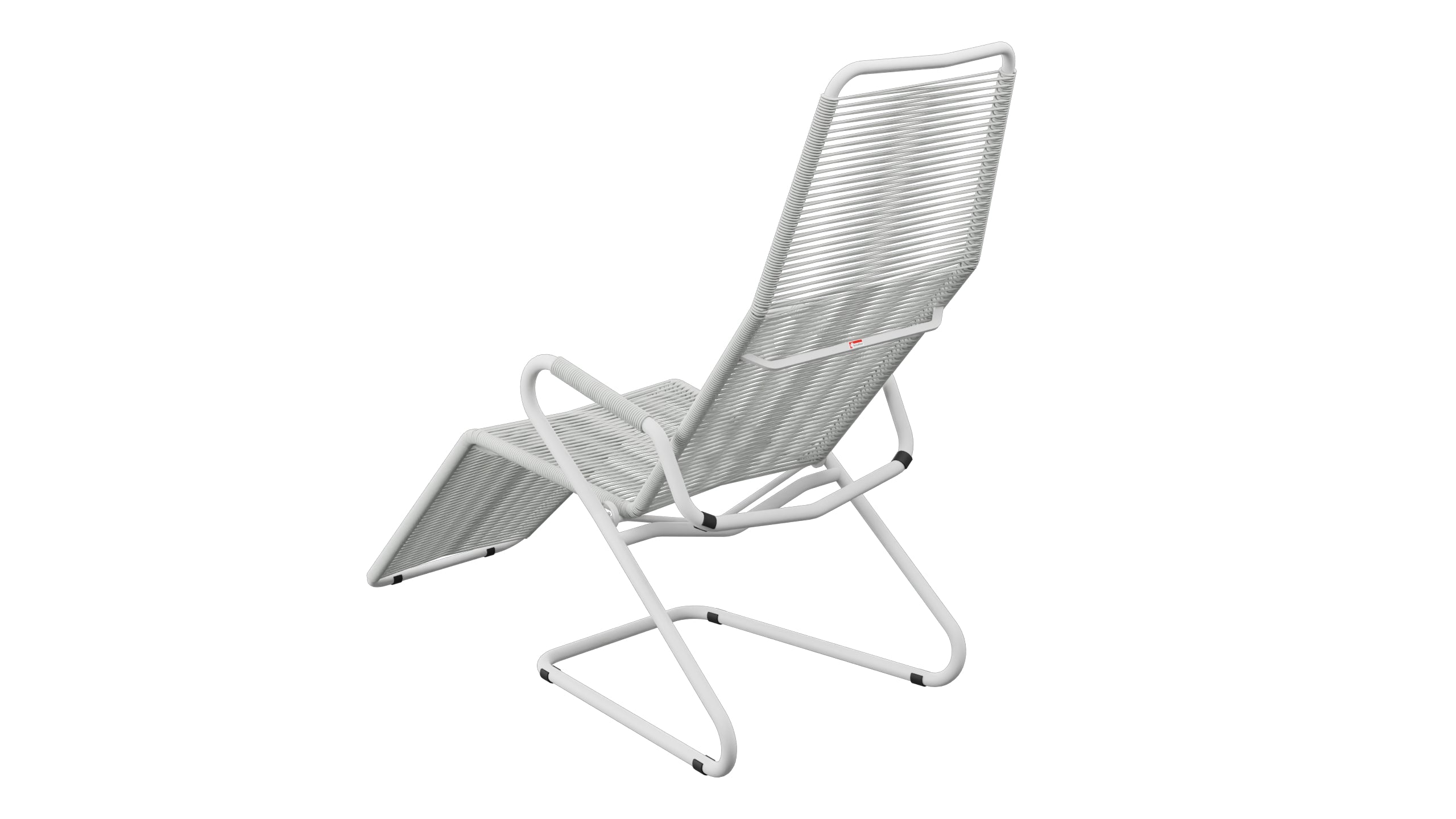 Locarno Spaghetti Liegestuhl in Alusilber präsentiert im Onlineshop von KAQTU Design AG. Liegestuhl ist von Schaffner