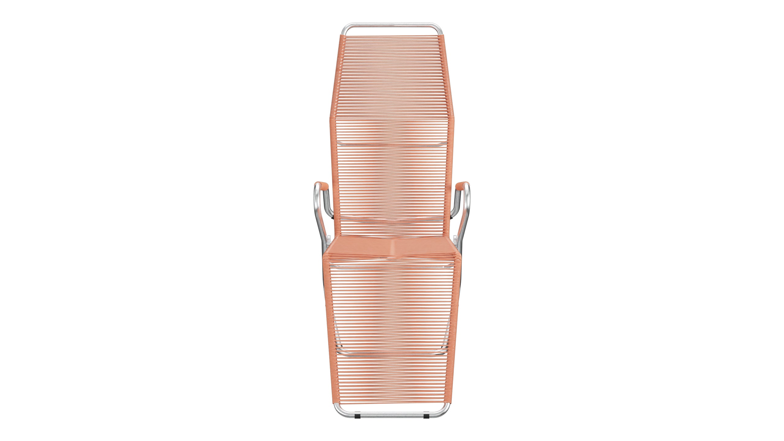 Locarno Spaghetti Liegestuhl in Pastellterracotta präsentiert im Onlineshop von KAQTU Design AG. Liegestuhl ist von Schaffner