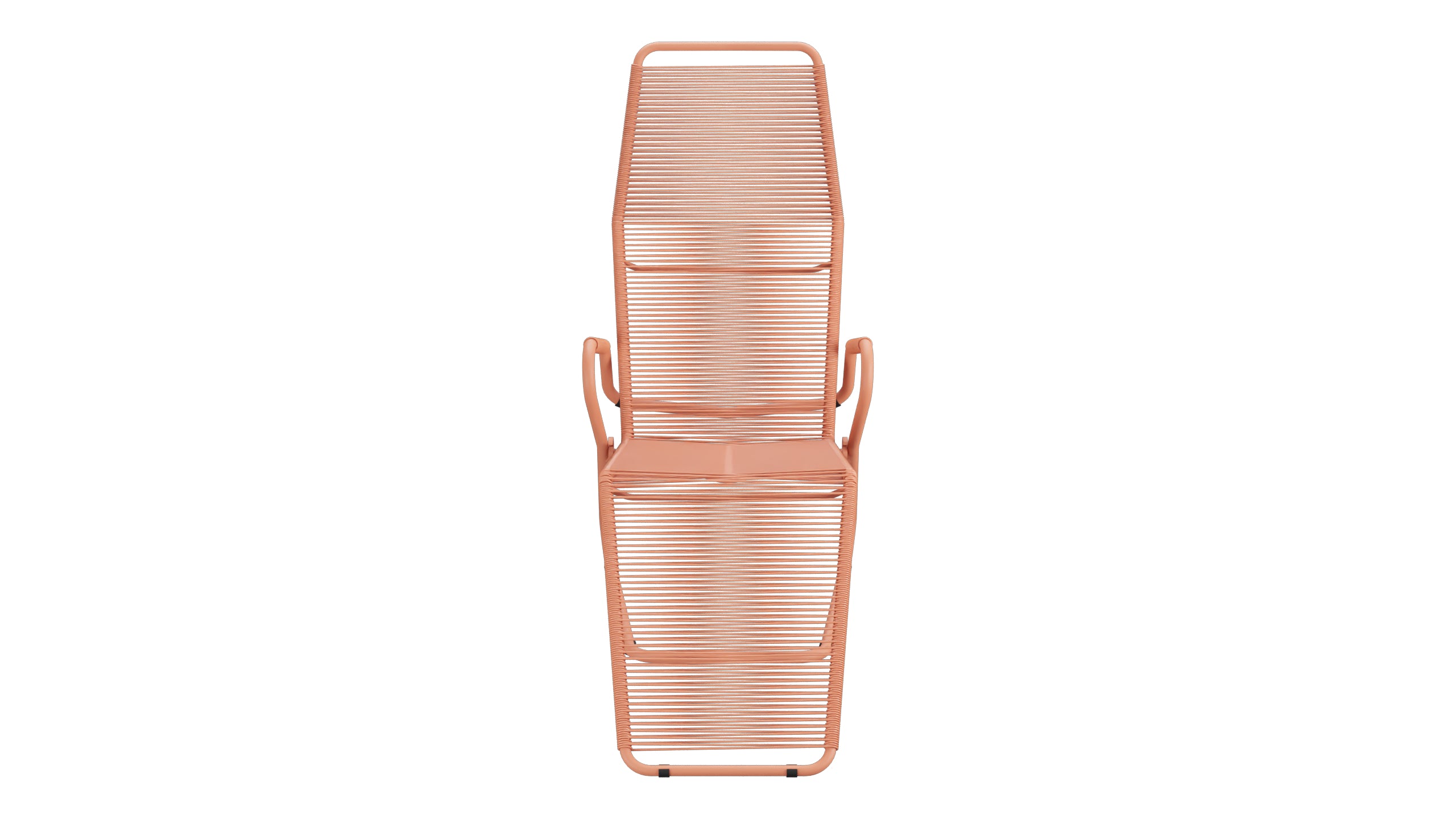 Locarno Spaghetti Liegestuhl in Pastellterracotta präsentiert im Onlineshop von KAQTU Design AG. Liegestuhl ist von Schaffner