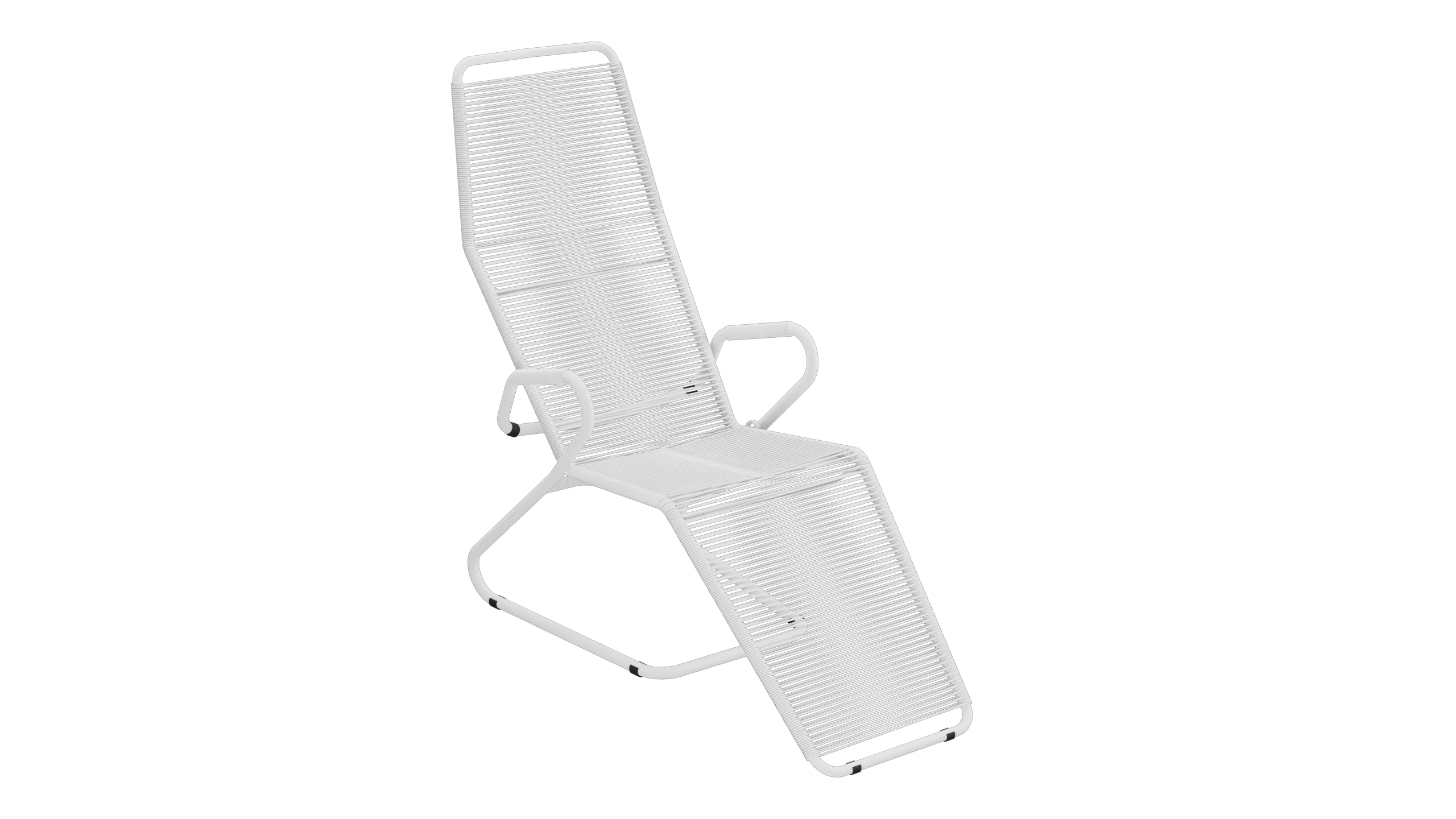 Locarno Spaghetti Liegestuhl in Weiss präsentiert im Onlineshop von KAQTU Design AG. Liegestuhl ist von Schaffner