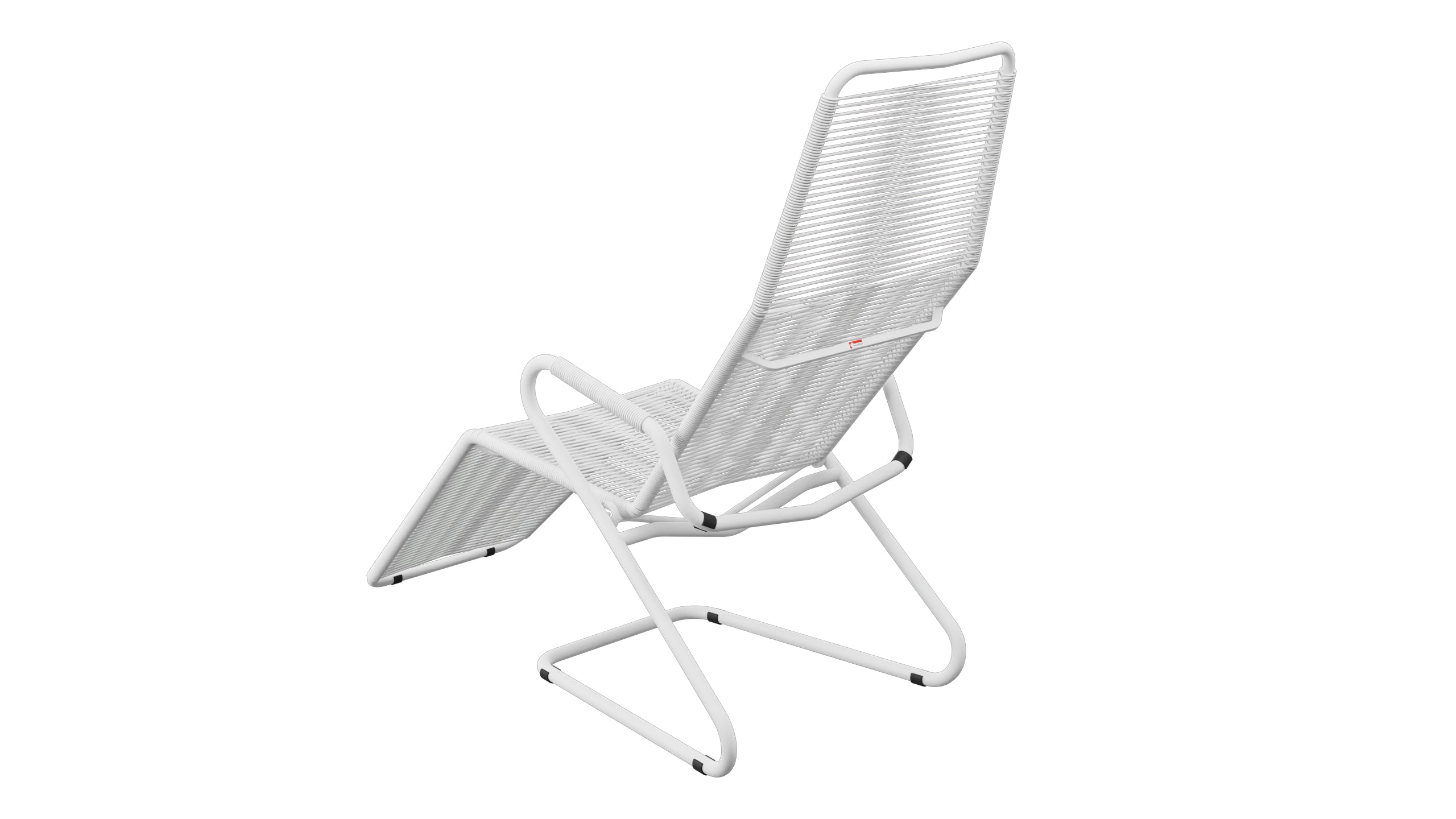 Locarno Spaghetti Liegestuhl in Weiss präsentiert im Onlineshop von KAQTU Design AG. Liegestuhl ist von Schaffner