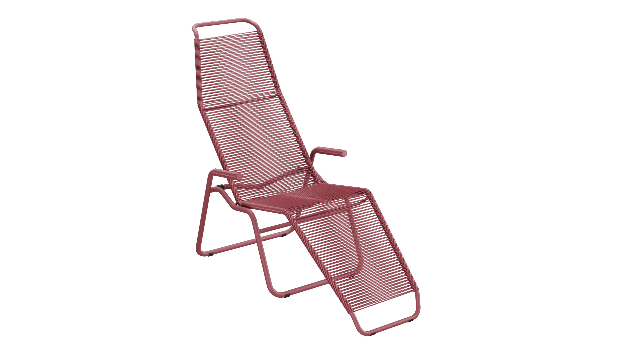 Liege Brissago Spaghetti in Bordeaux präsentiert im Onlineshop von KAQTU Design AG. Liegestuhl ist von Schaffner