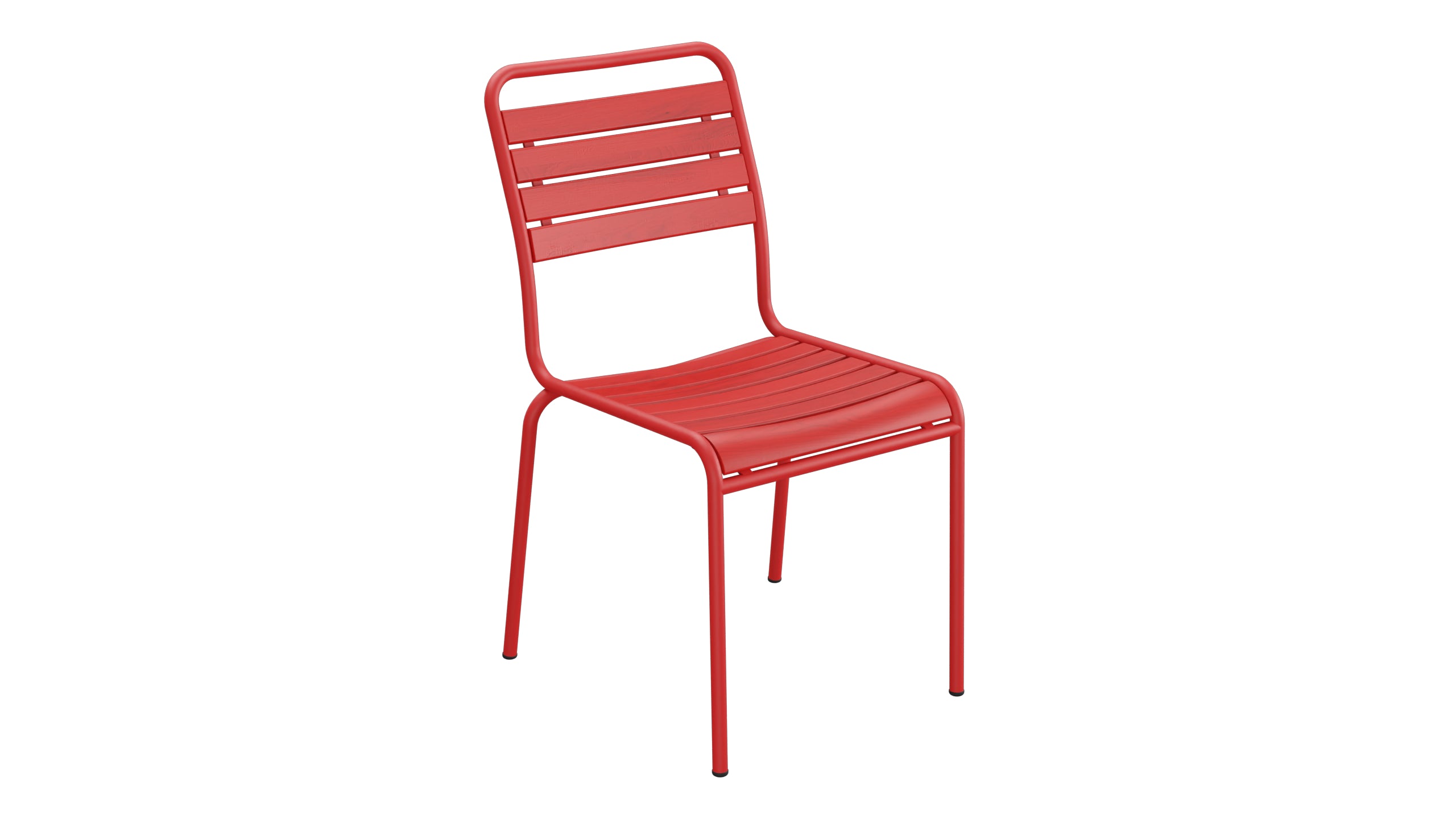 Rigi Holzlatten-Gartenstuhl ohne Armlehne in Rot präsentiert im Onlineshop von KAQTU Design AG. Gartenstuhl ist von Schaffner