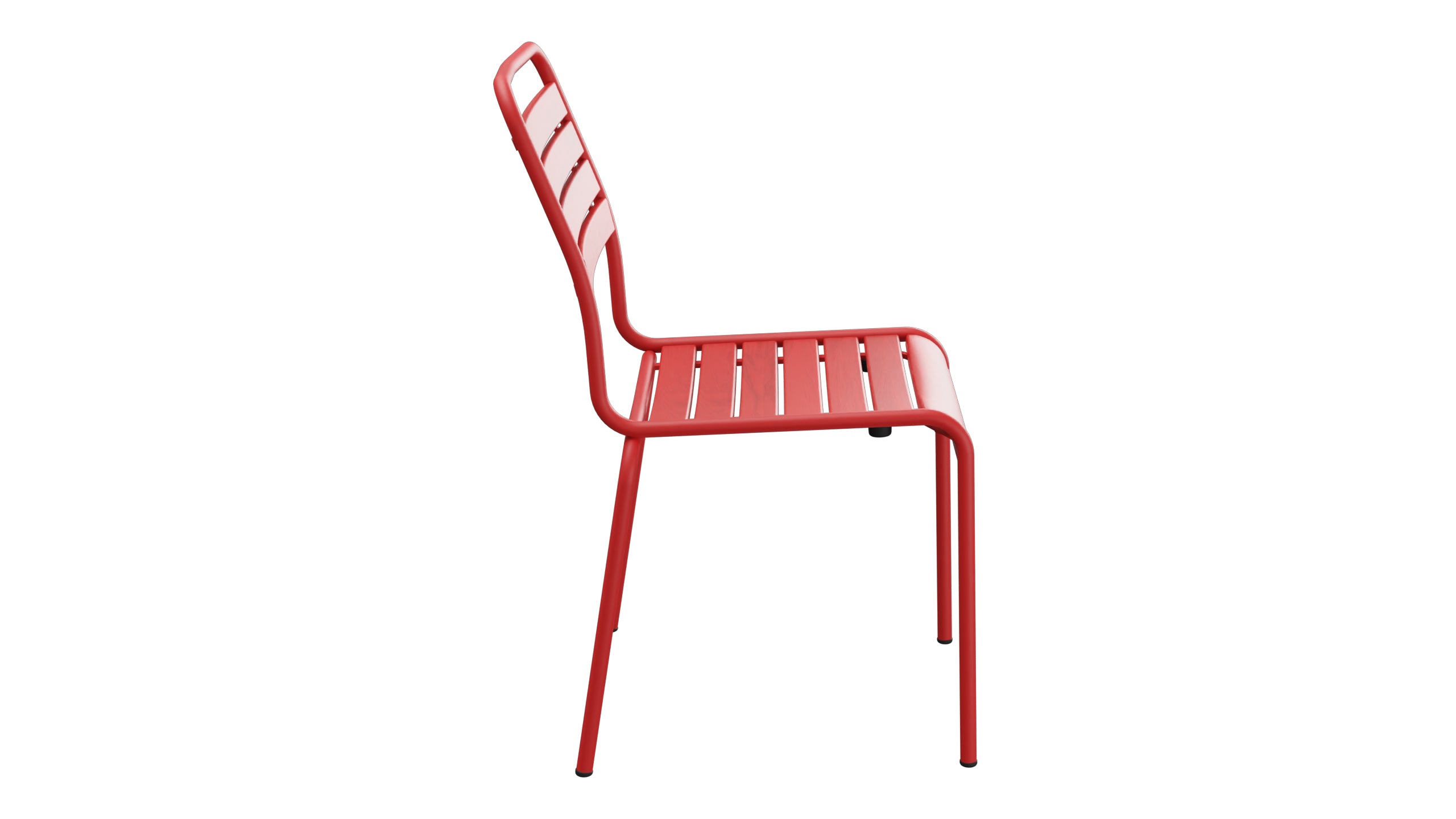 Rigi Holzlatten-Gartenstuhl ohne Armlehne in Rot präsentiert im Onlineshop von KAQTU Design AG. Gartenstuhl ist von Schaffner