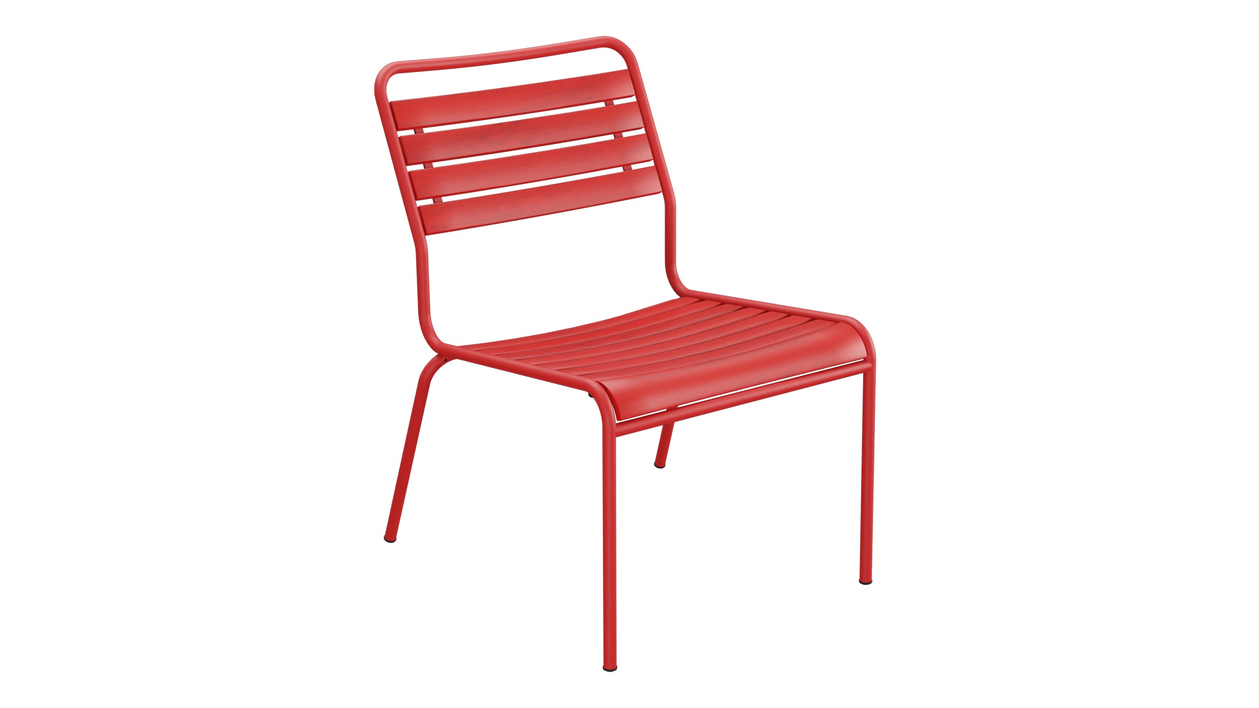 Rigi Holzlatten-Salonsessel  ohne Armlehne in Rot präsentiert im Onlineshop von KAQTU Design AG. Outdoor-Sessel ist von Schaffner