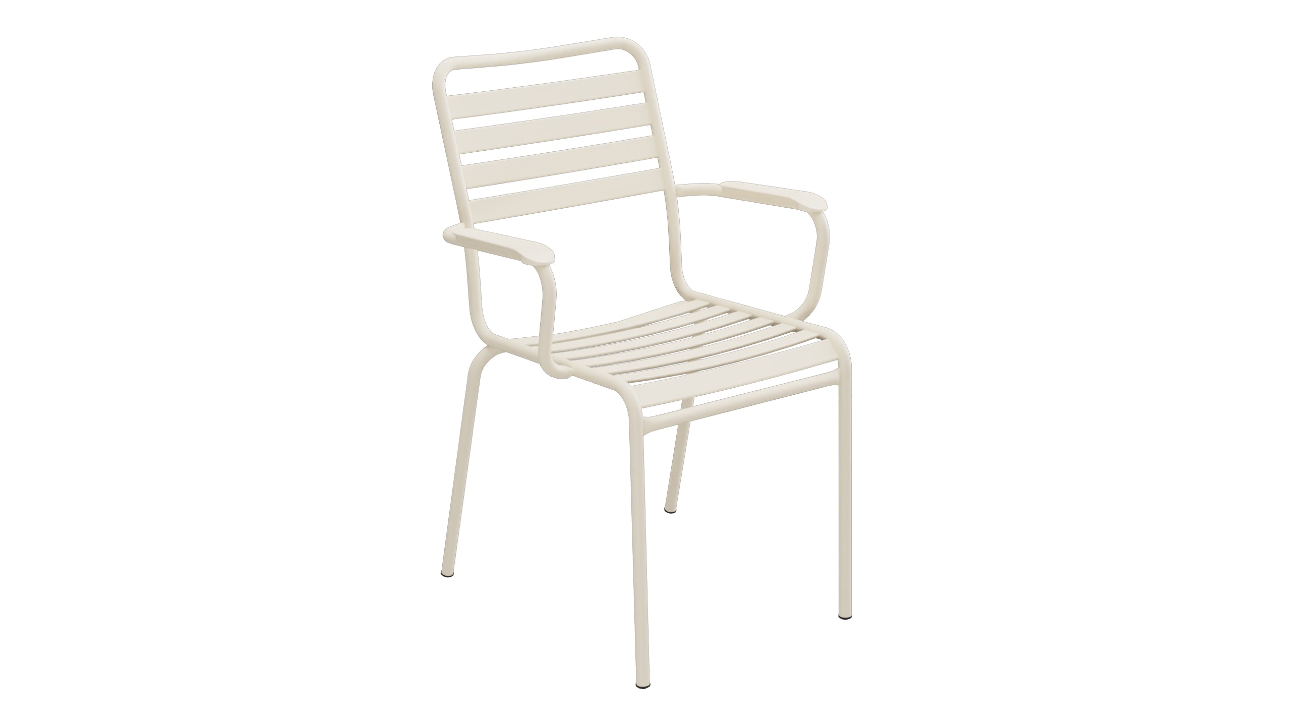 Rigi Lättli-Gartenstuhl mit Armlehne in Pastellsand präsentiert im Onlineshop von KAQTU Design AG. Gartenstuhl mit Armlehnen ist von Schaffner