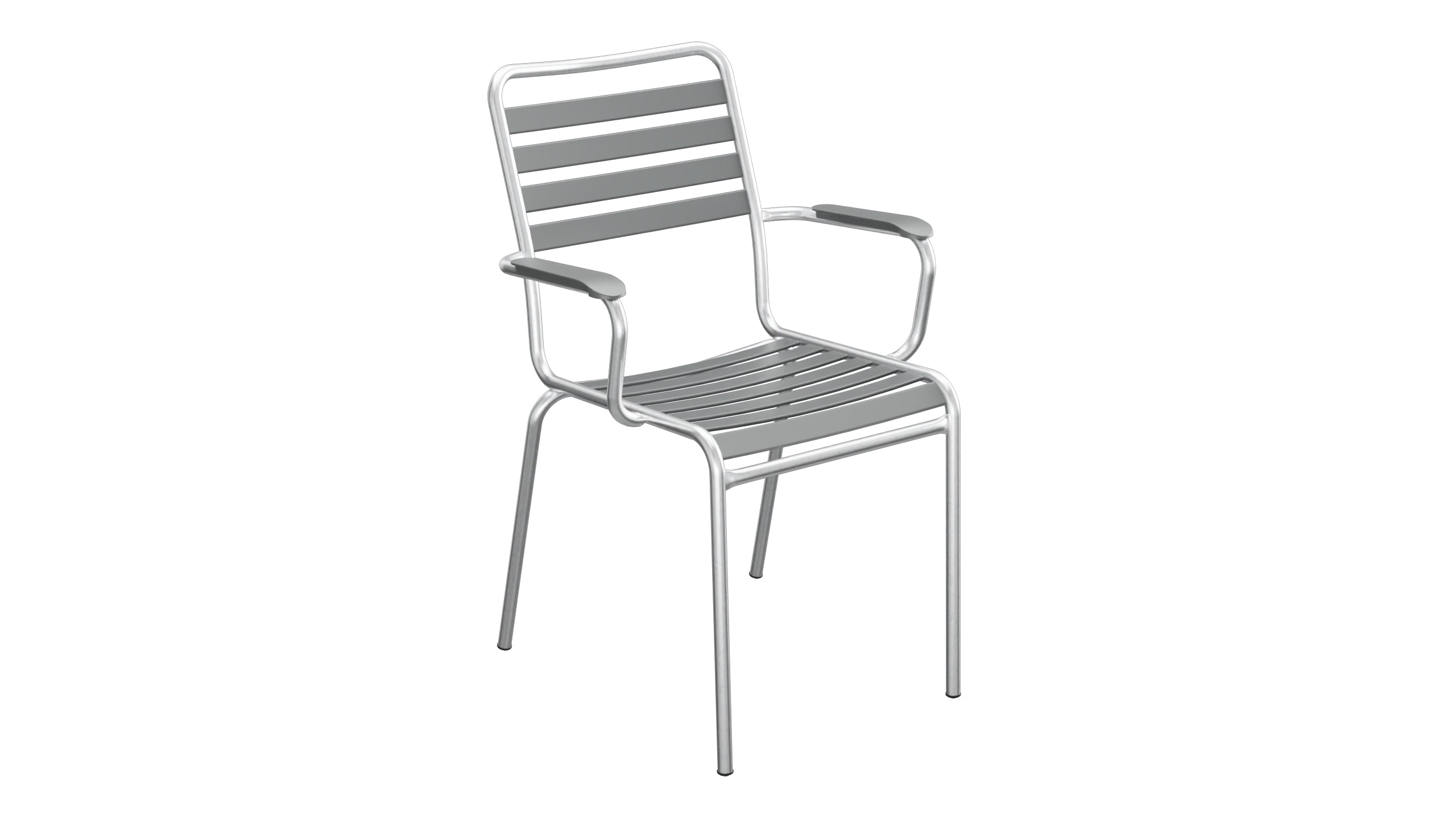 Rigi Lättli-Gartenstuhl mit Armlehne in Graphit präsentiert im Onlineshop von KAQTU Design AG. Gartenstuhl mit Armlehnen ist von Schaffner