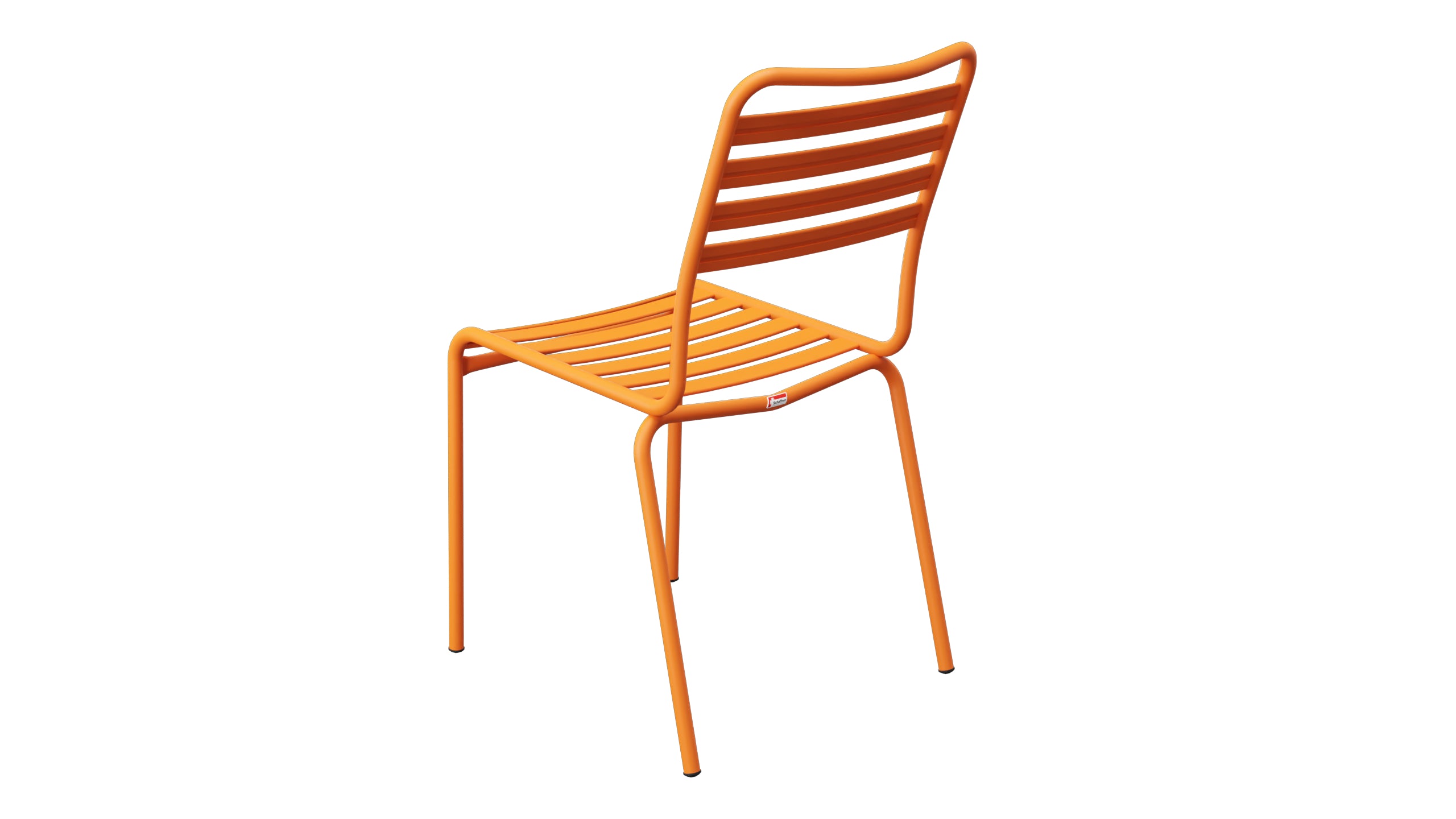Rigi Lättli-Gartenstuhl ohne Armlehne in Orange präsentiert im Onlineshop von KAQTU Design AG. Gartenstuhl ist von Schaffner