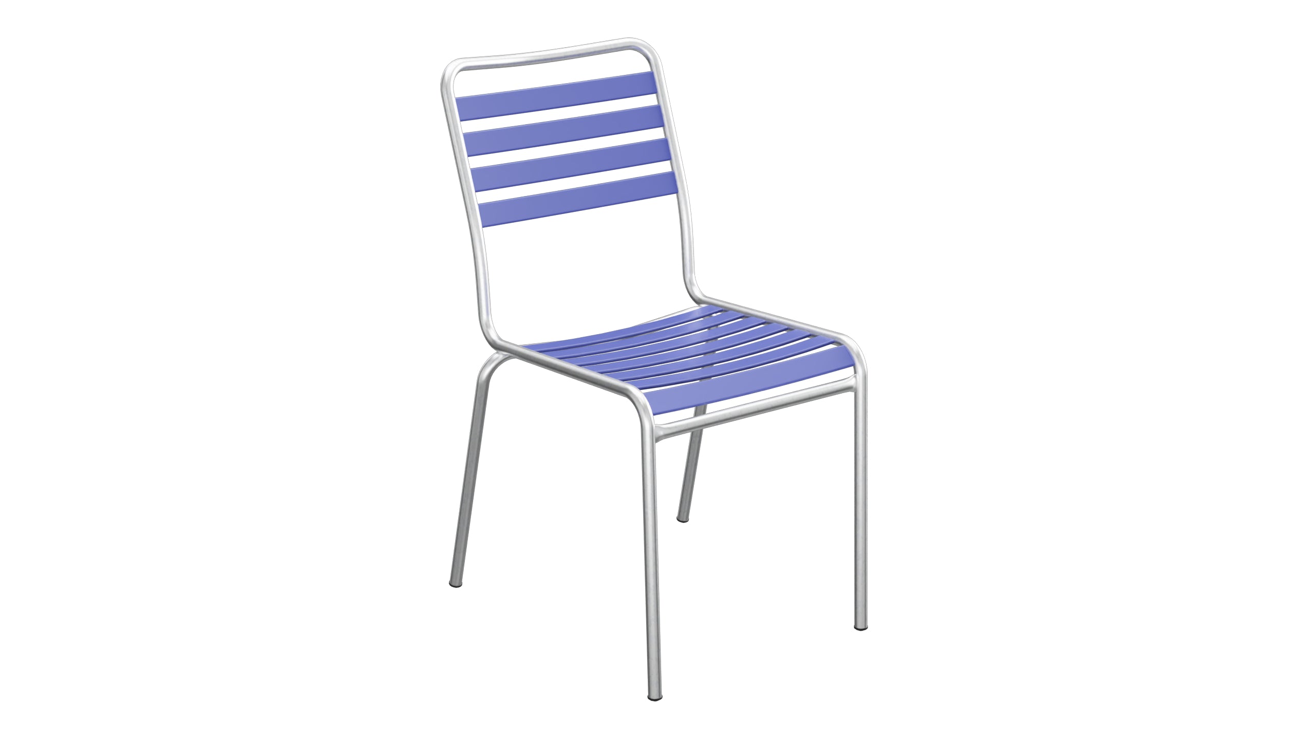 Rigi Lättli-Gartenstuhl ohne Armlehne in Blau präsentiert im Onlineshop von KAQTU Design AG. Gartenstuhl ist von Schaffner